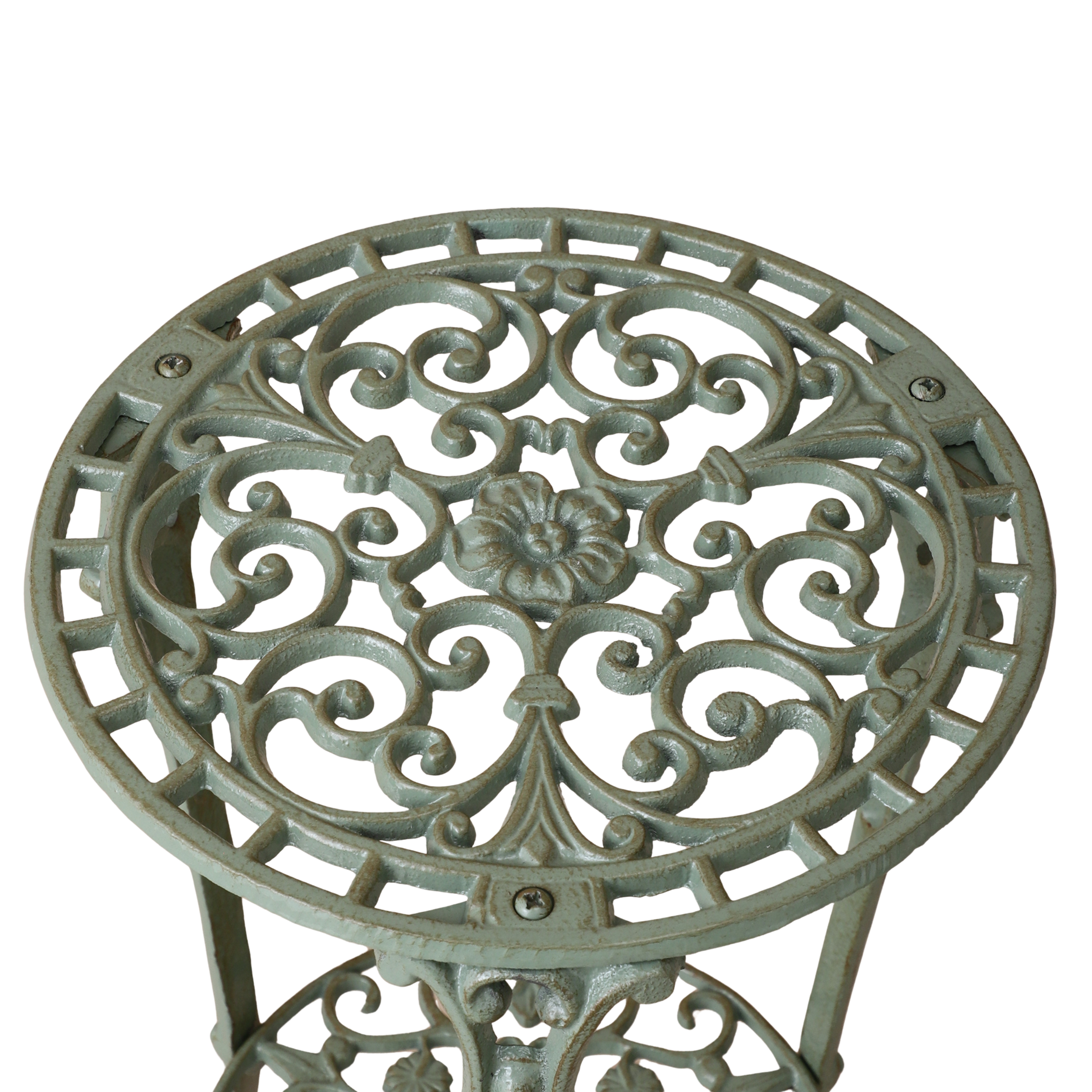 Meshed Floral Pattern Table (Green)