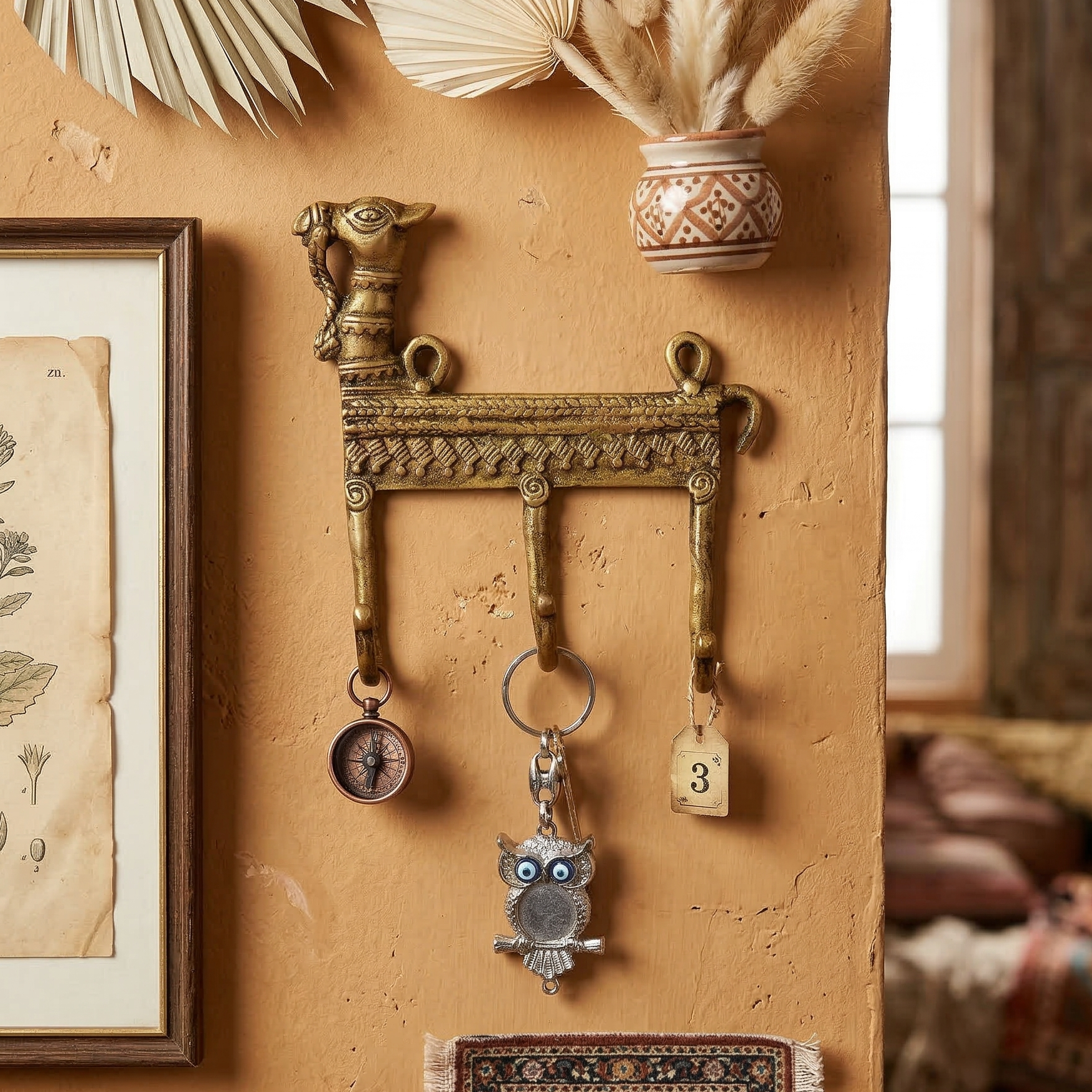 Camel Brass Key Hanger