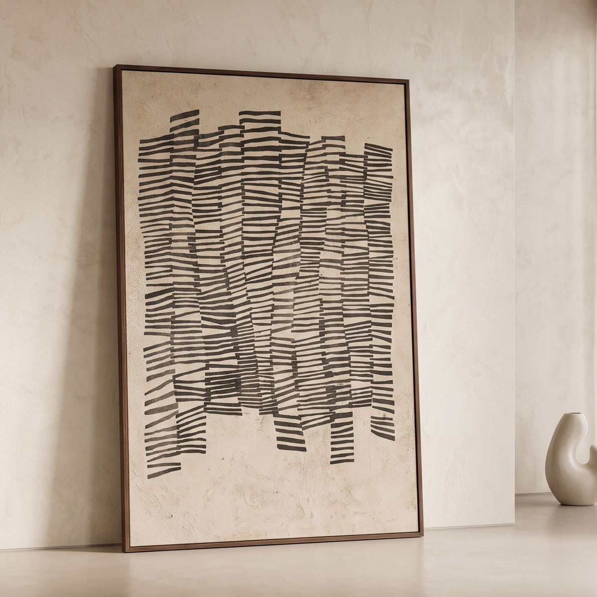 Charcoal Cadence Minimalist Canvas