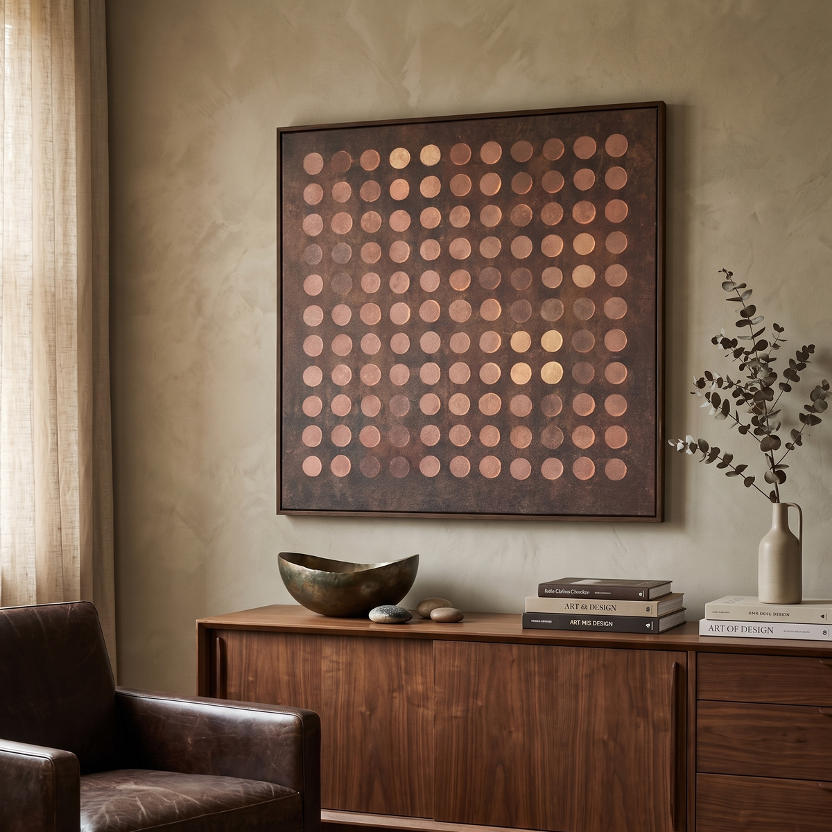 Copper Constellation Textured Canvas