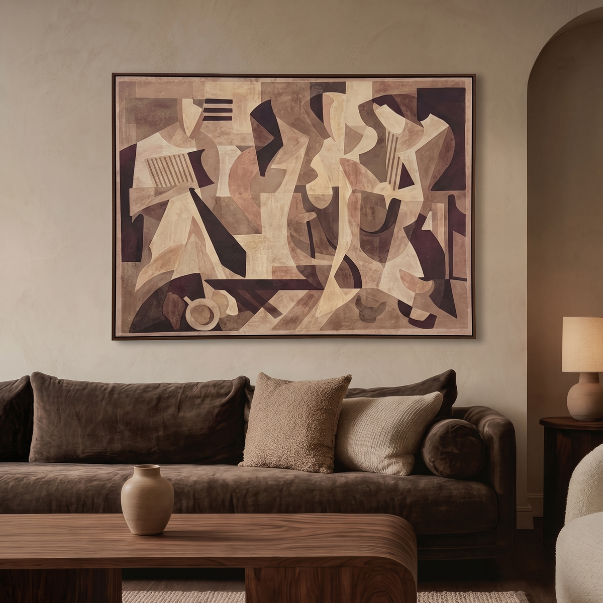 Cubist Reverie Textured Canvas
