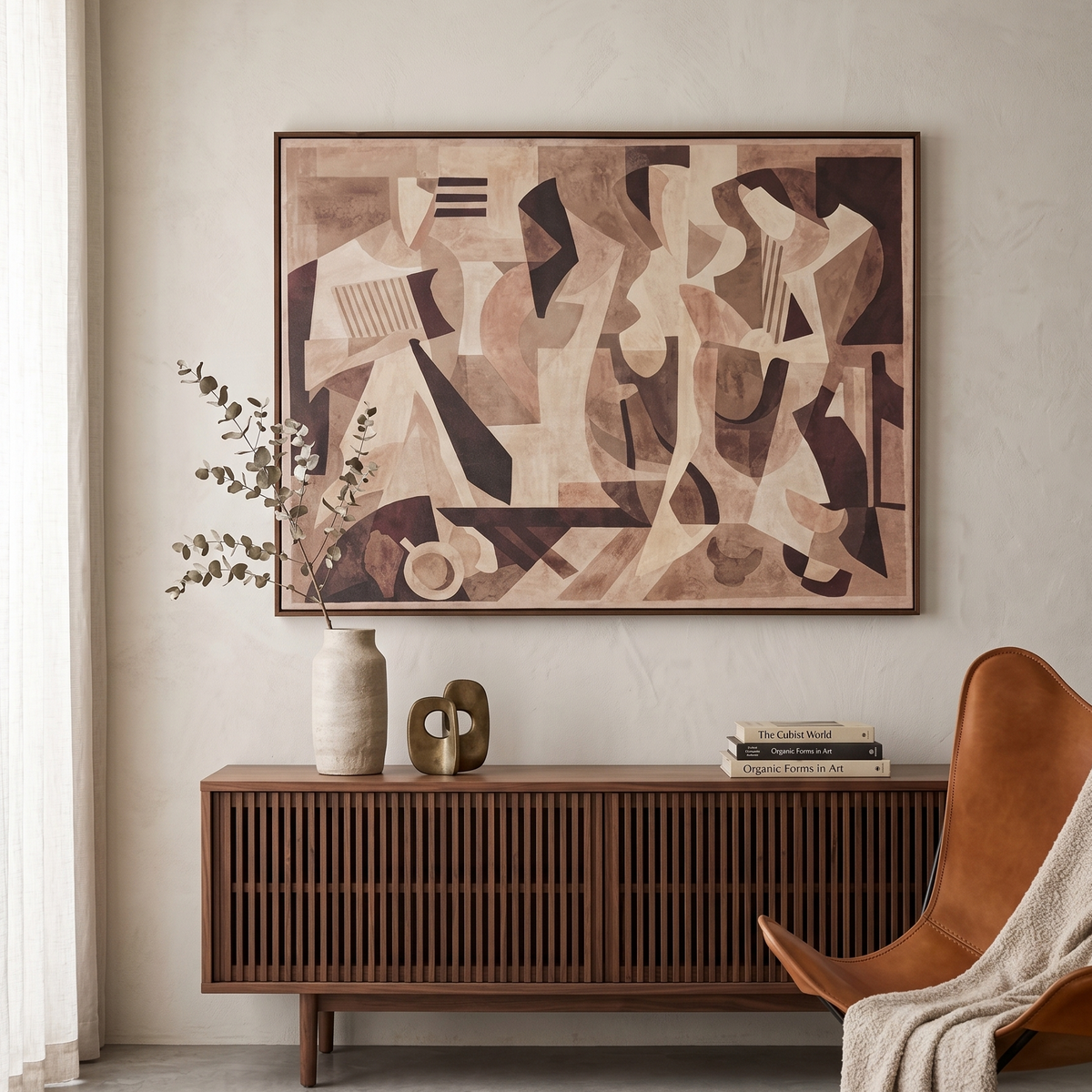 Cubist Reverie Textured Canvas