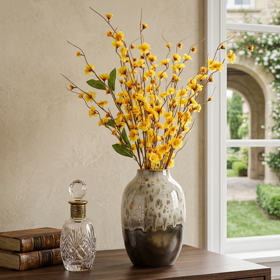 Delicate Yellow Cherry Blossom Stick (Single)