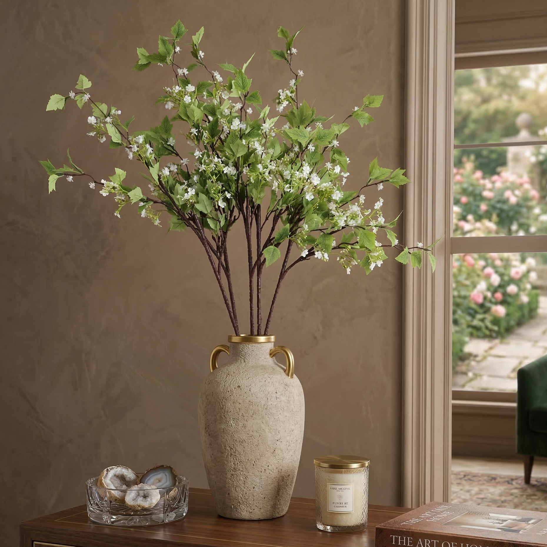 Faux Budding Viburnum Stem (Single)
