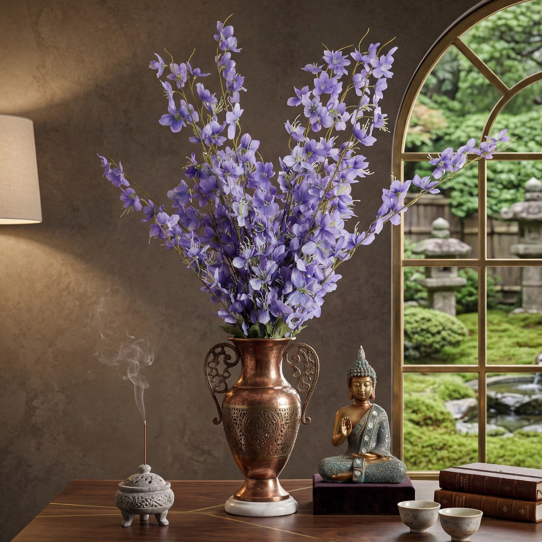 Faux Purple Delphinium Stick (Single)