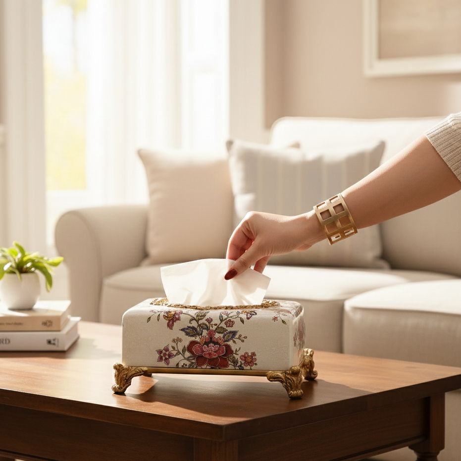 Floral Luxe Tissue Holder