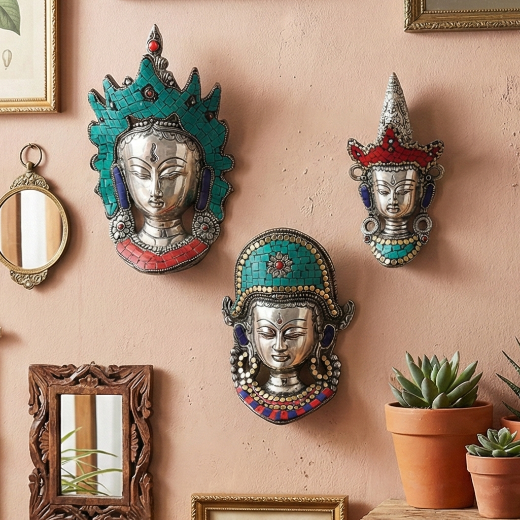 Tara Wall Mask - Stone Finish (Single)