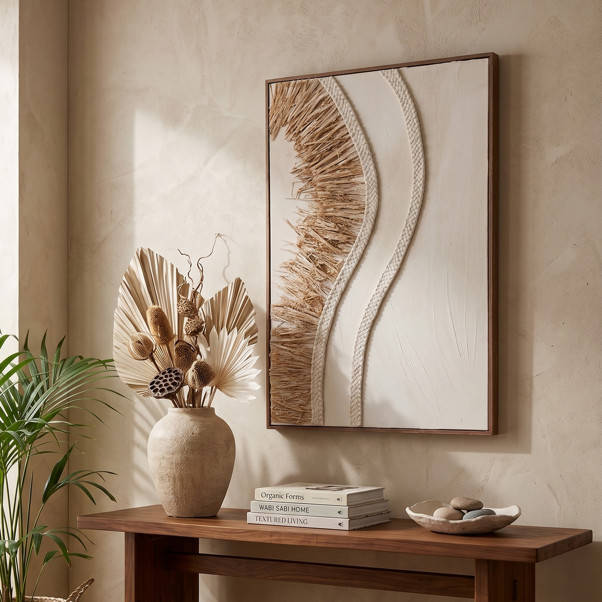 Golden Tide Straw Canvas Art
