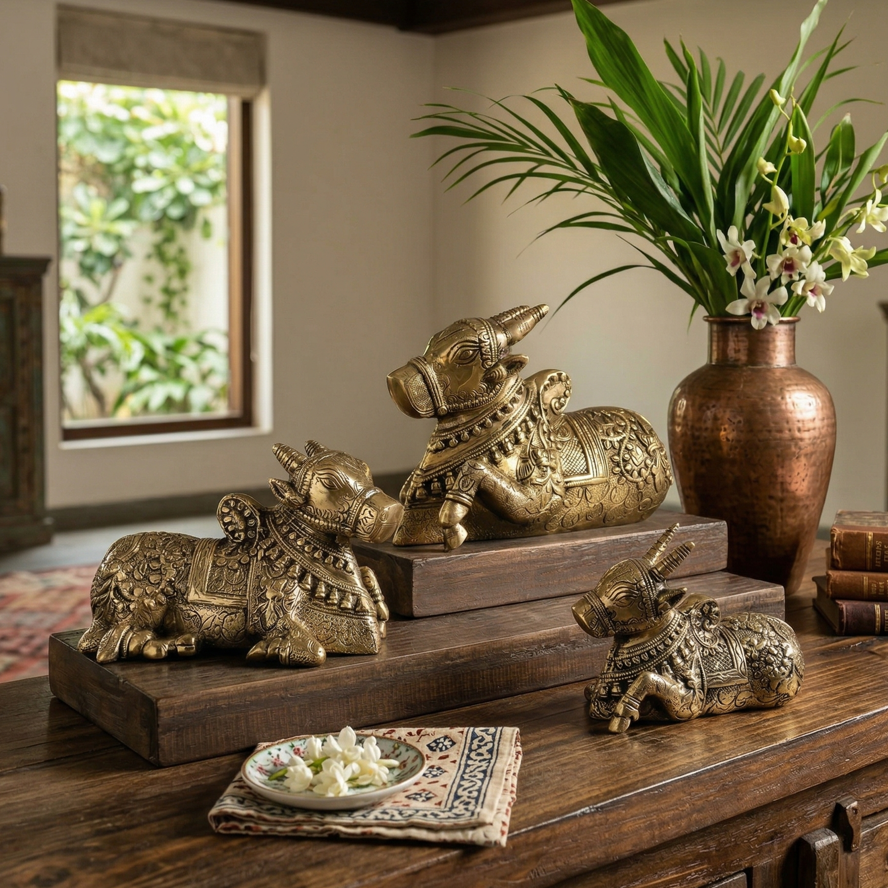 Handcrafted Brass Nandi (Single)