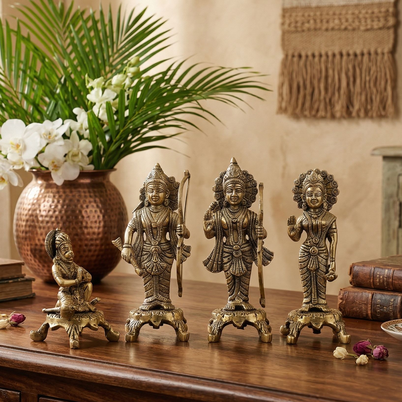 Handcrafted Brass Ram Darbaar (set of 4)