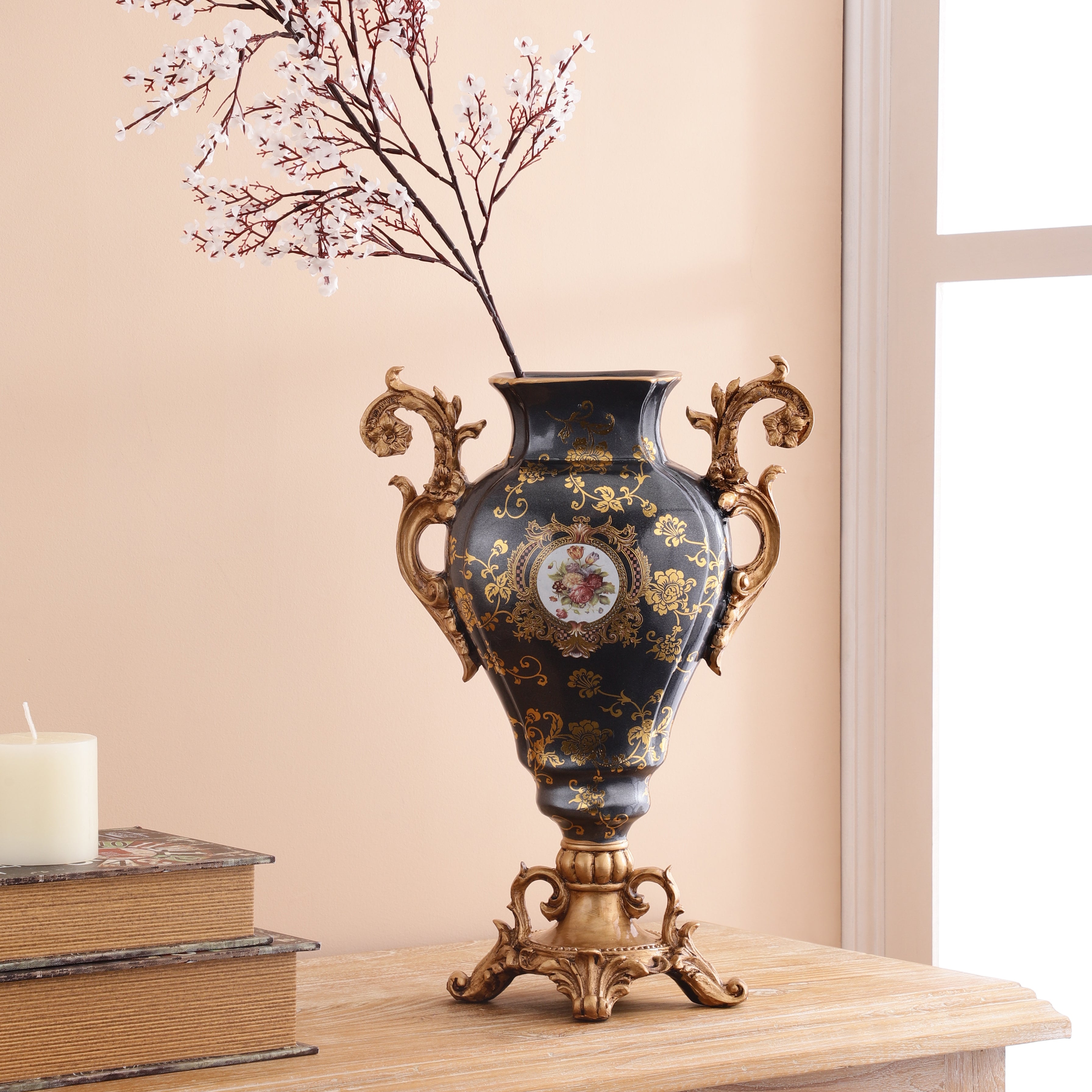 Regalia Gold and Navy Vase (Large)