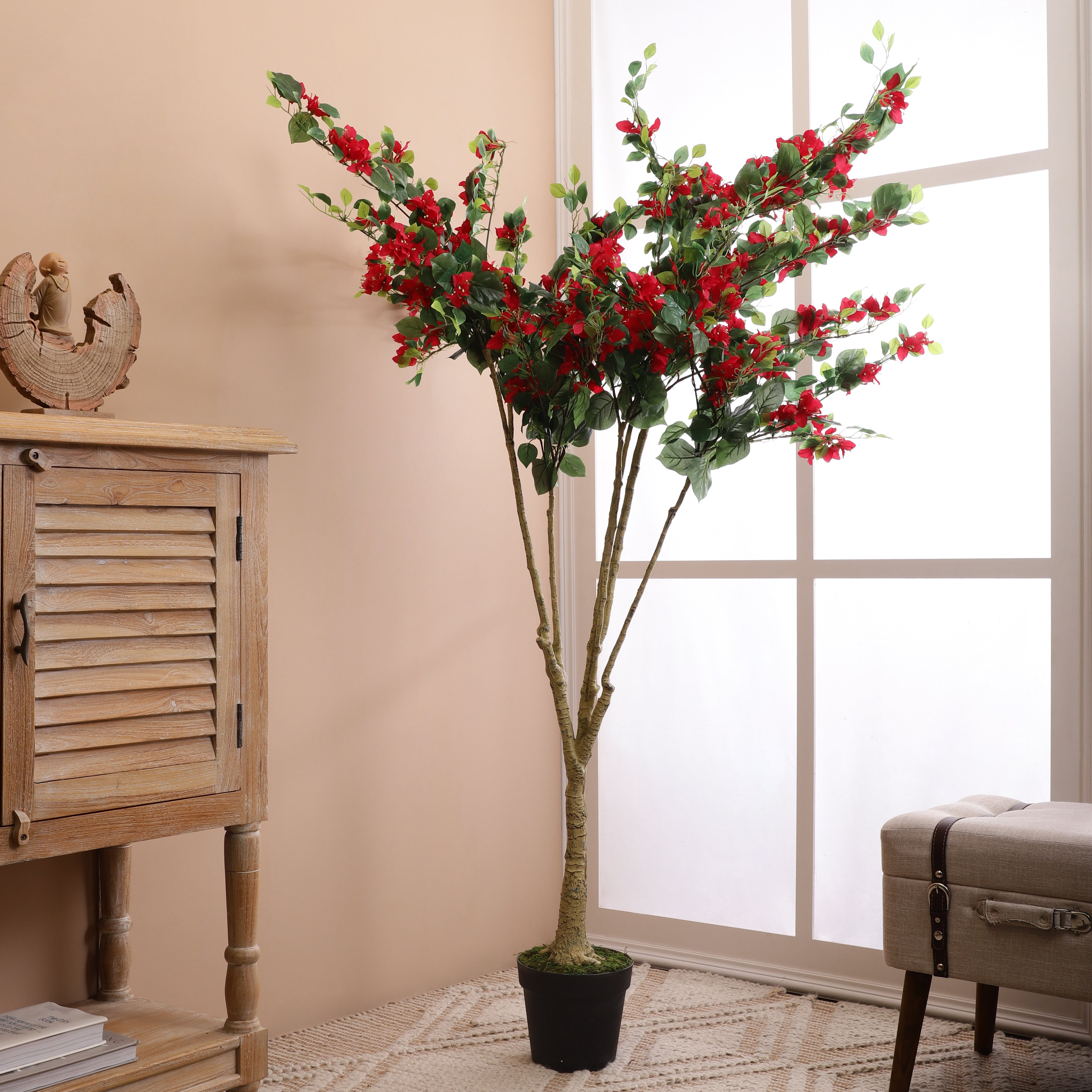 Red Bougainvillea Faux Plant