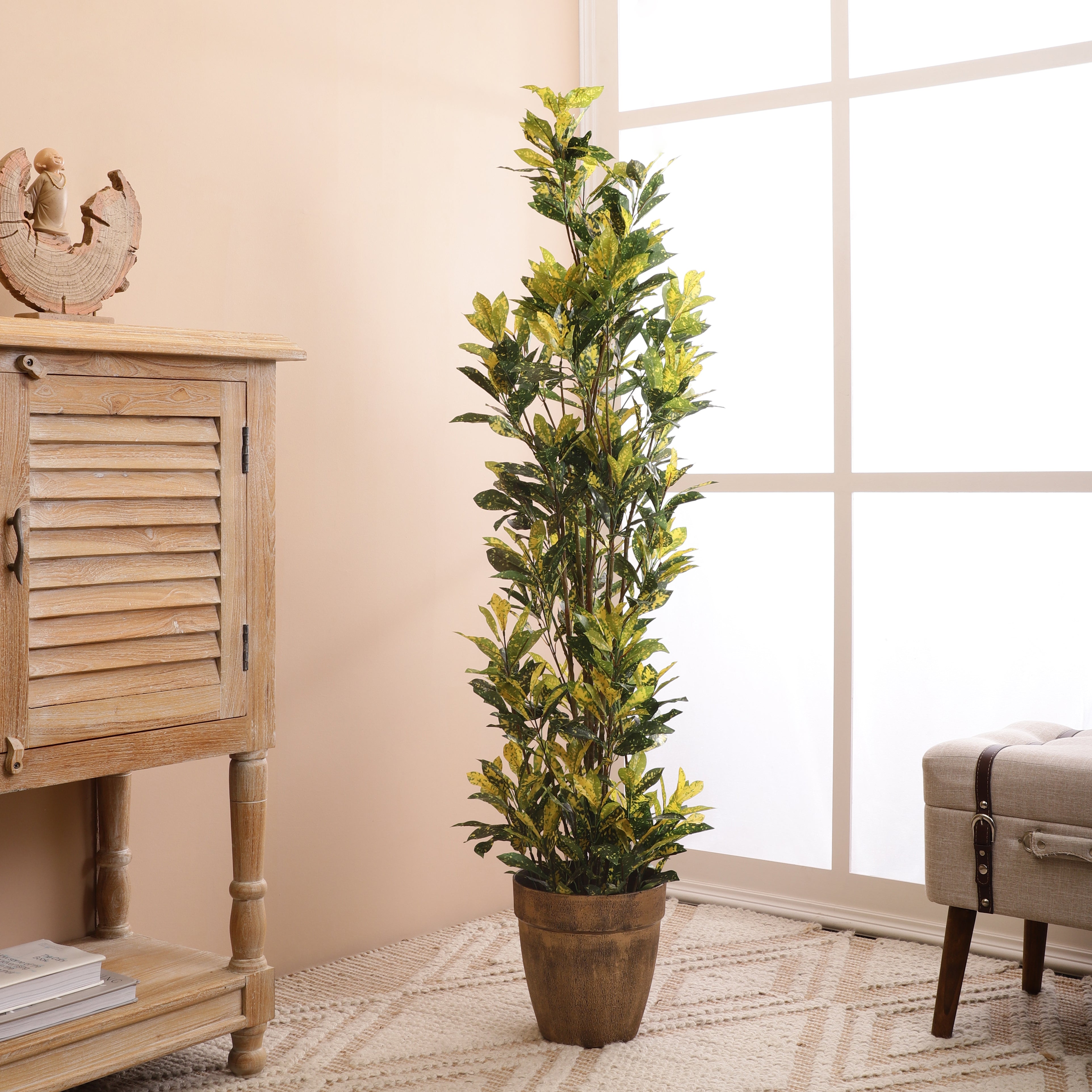 Japanese Aucuba Faux Plant (Tall)