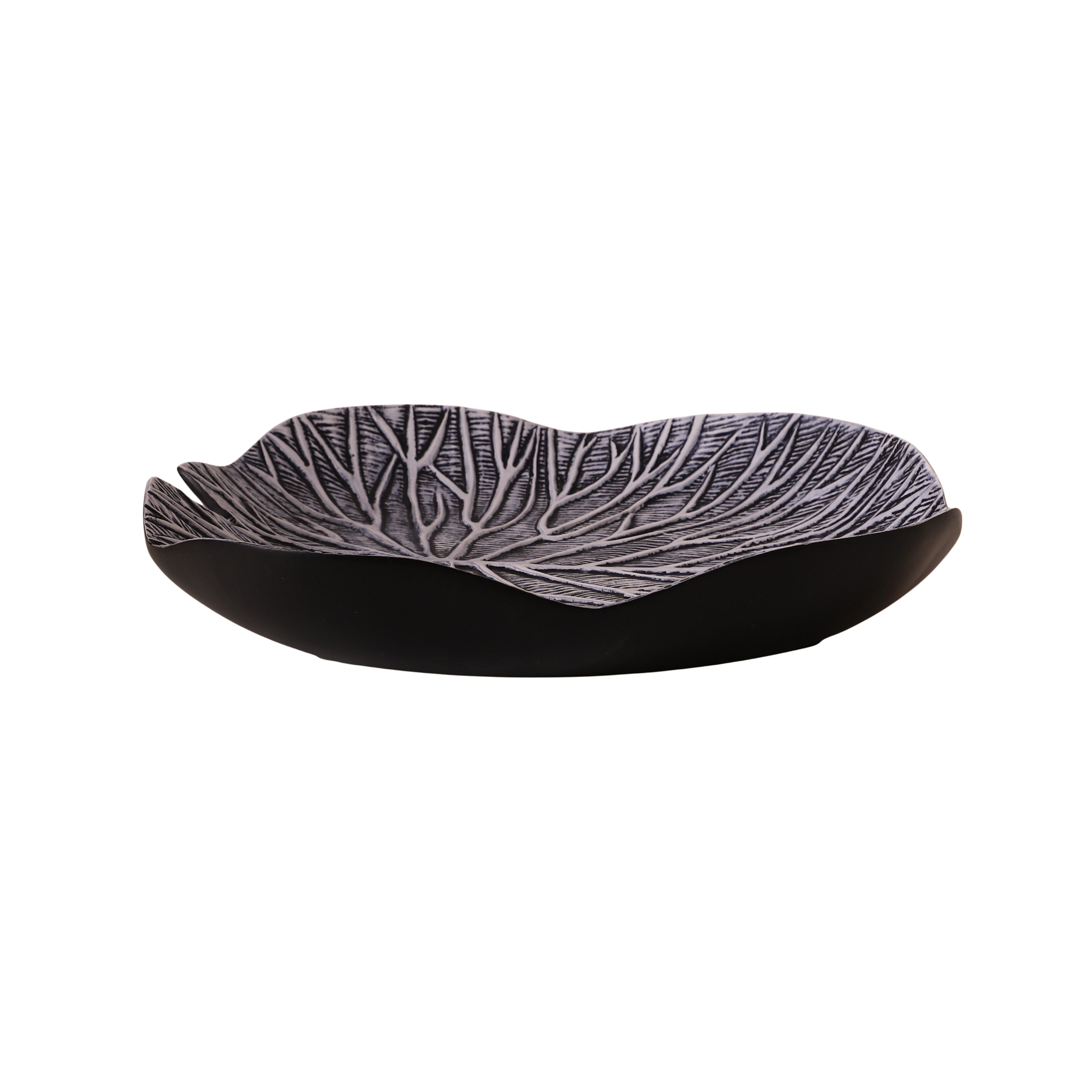 Palmera Leaf Platter Table Accent (Black)