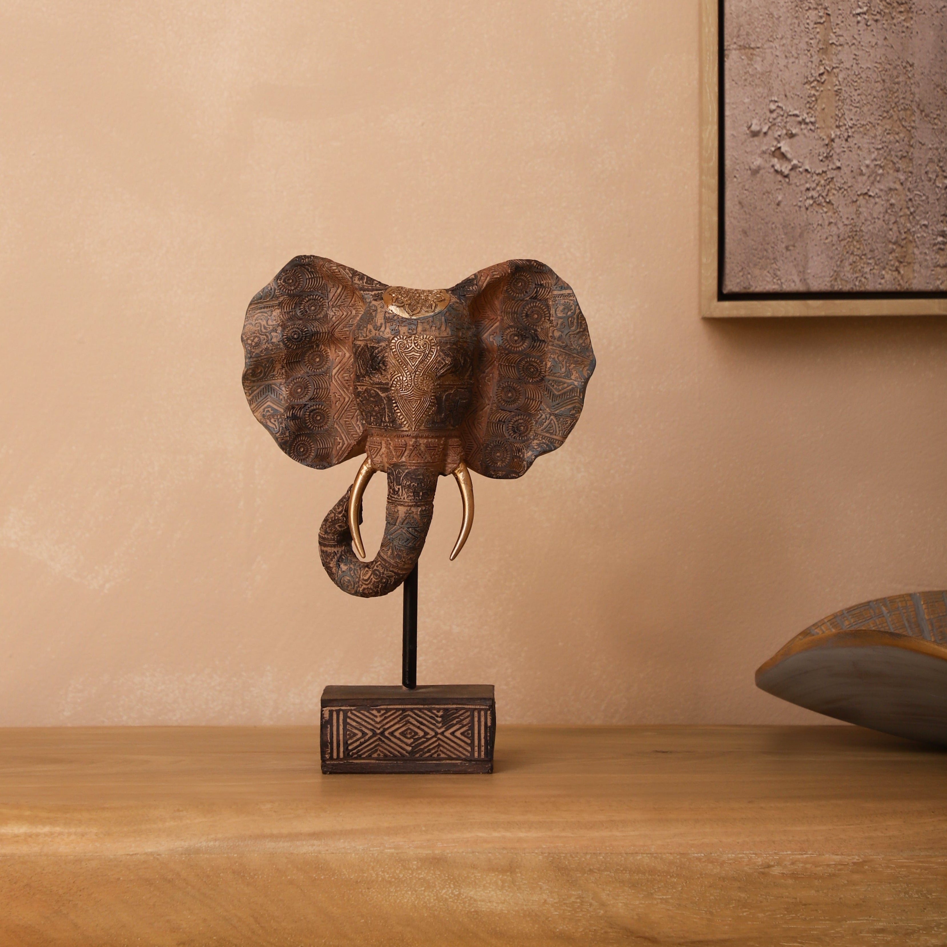 Savannah Majesty Elephant Head Sculpture