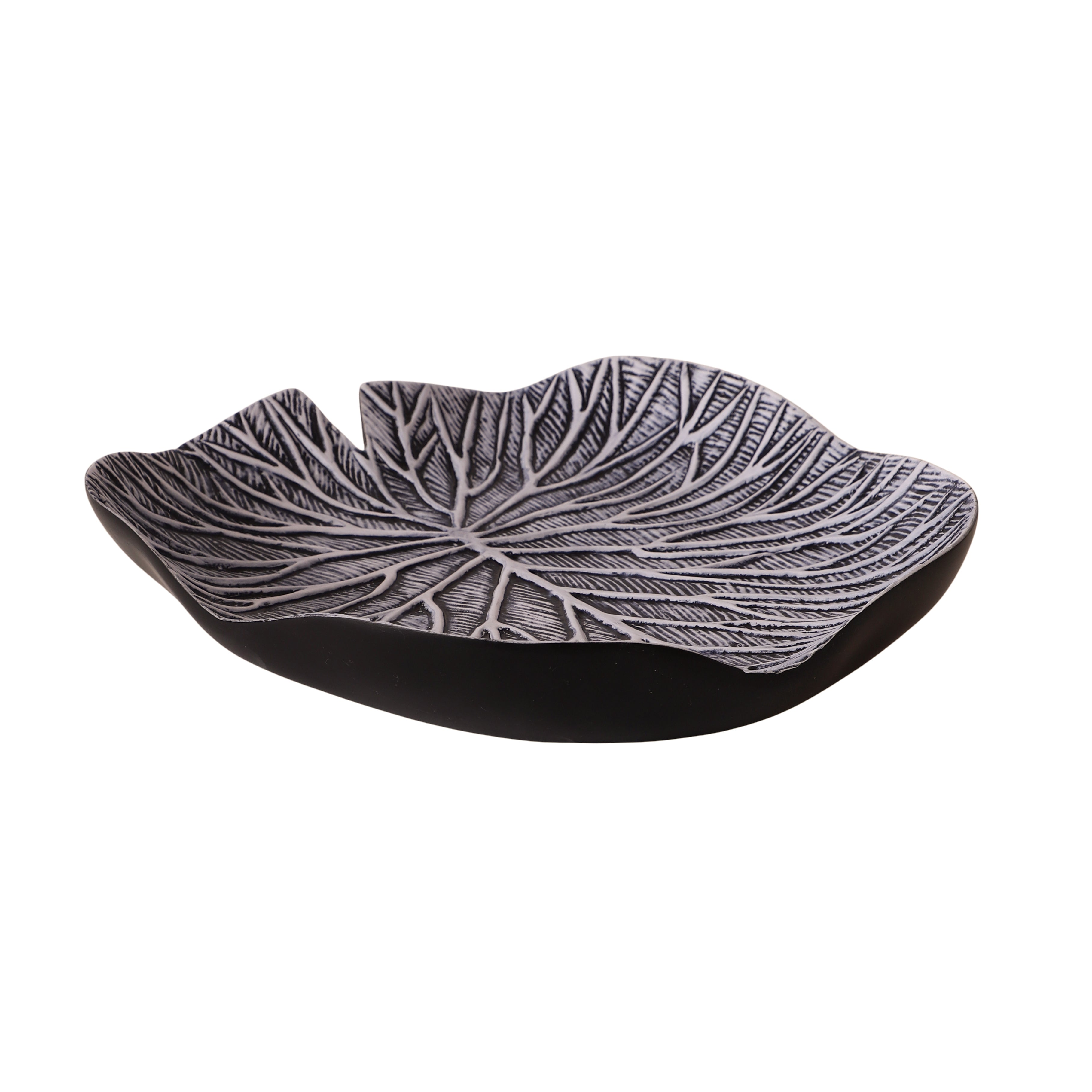 Palmera Leaf Platter Table Accent (Black)