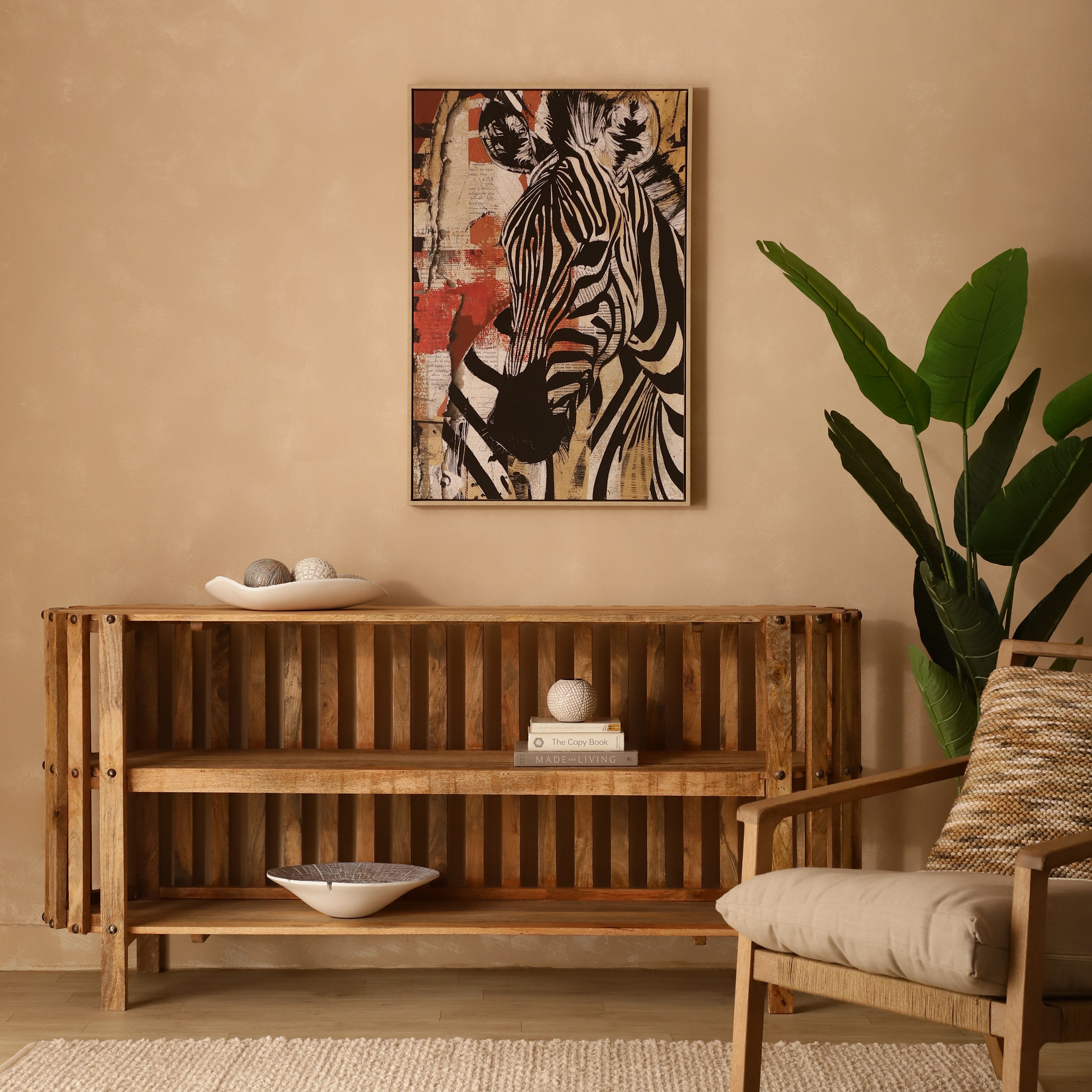 Savanna in Blush Hand-Painted Canvas Wall Art