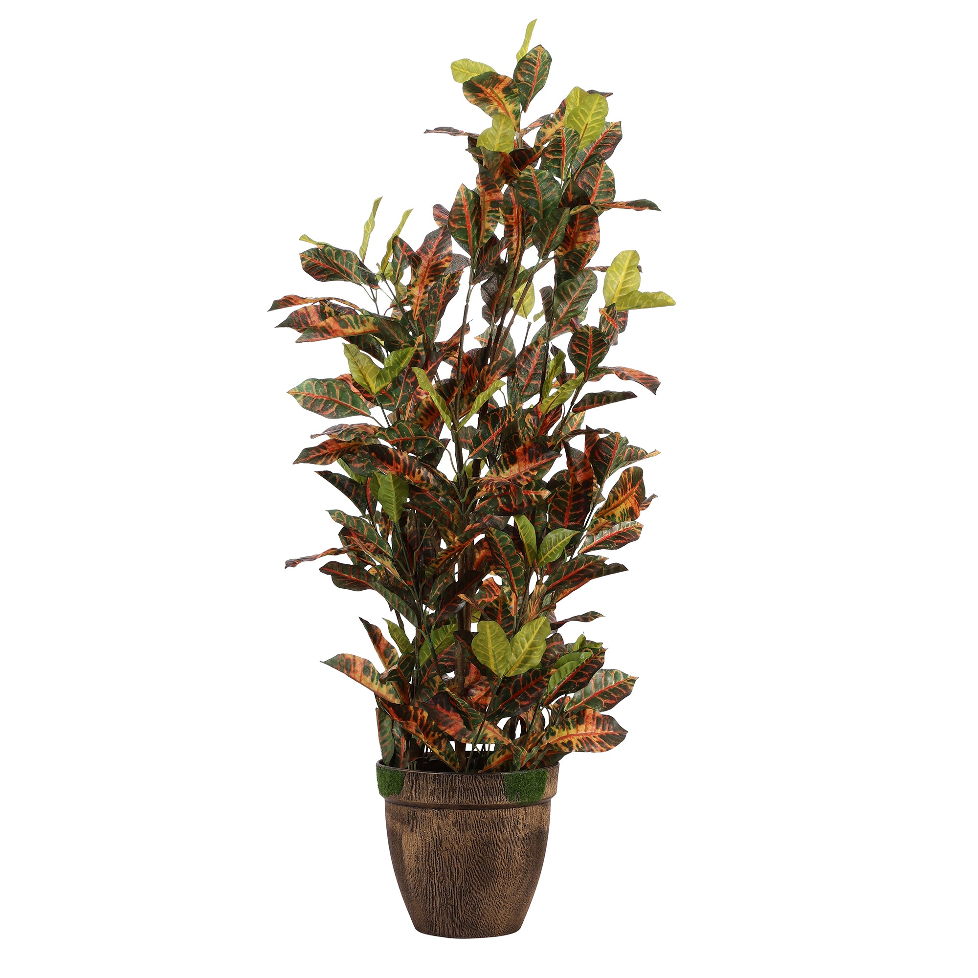 Maple & Green Croton Faux Plant with Pot