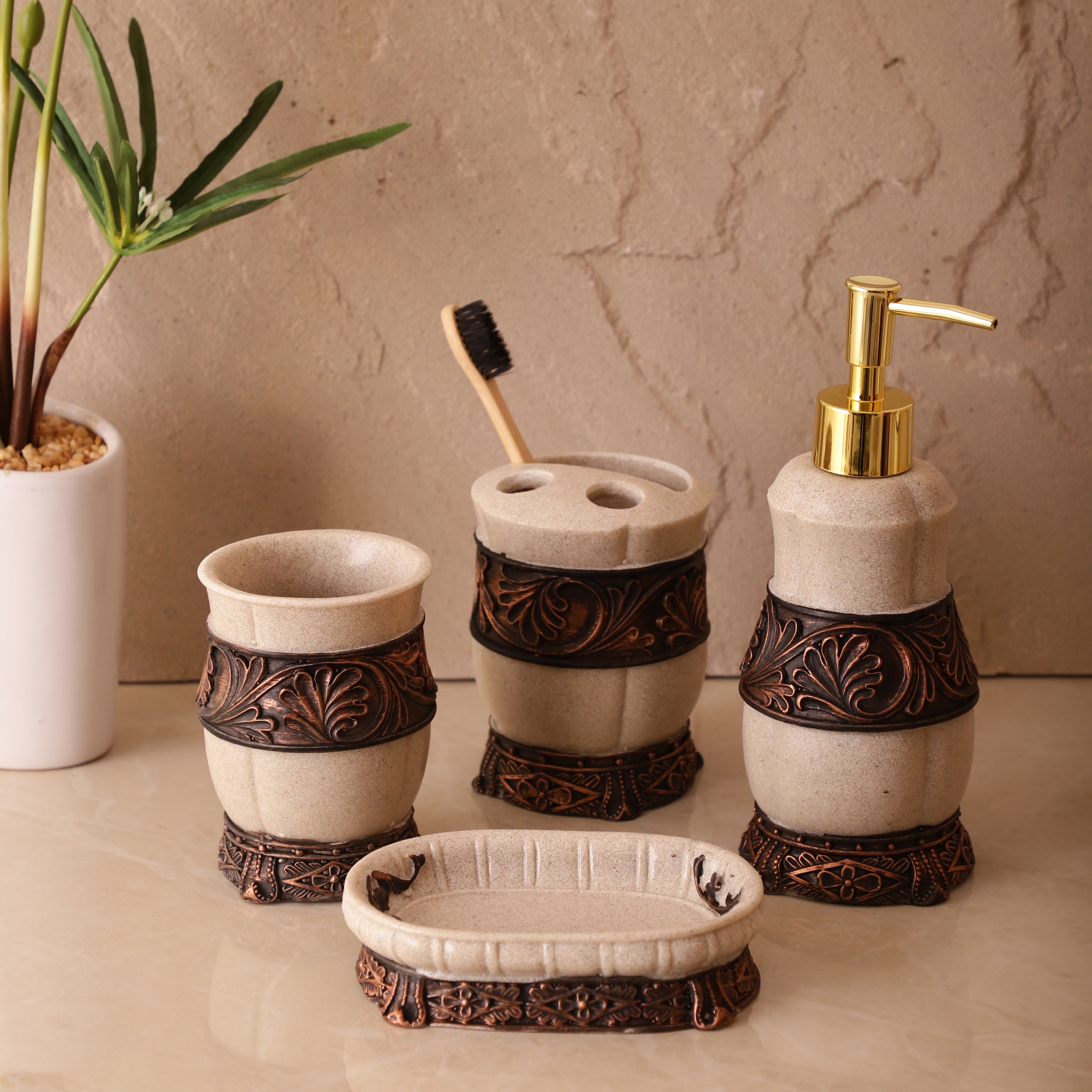 Artisan Filigree 4 Piece Bath Set