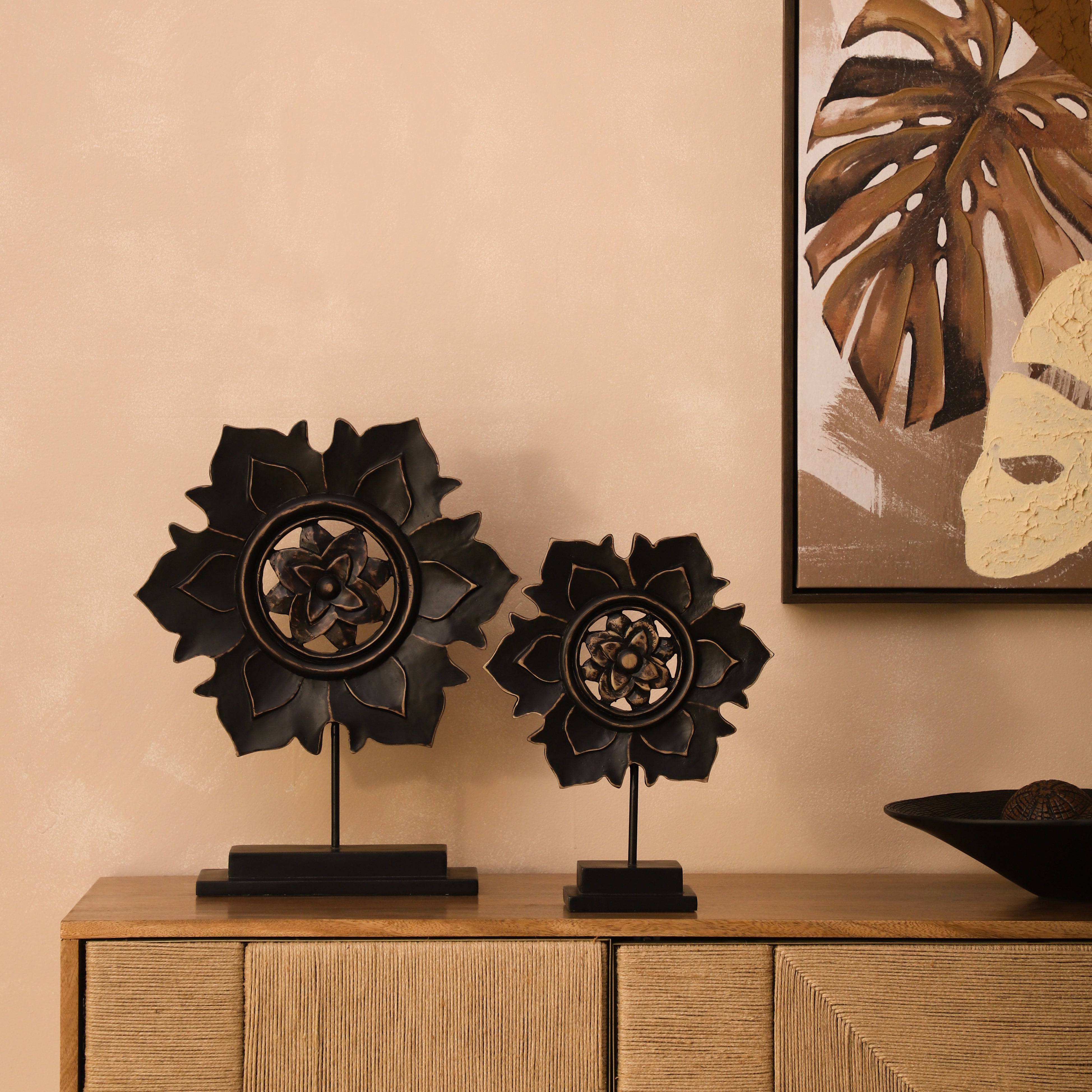 Petalora Black Table Accent (Single)