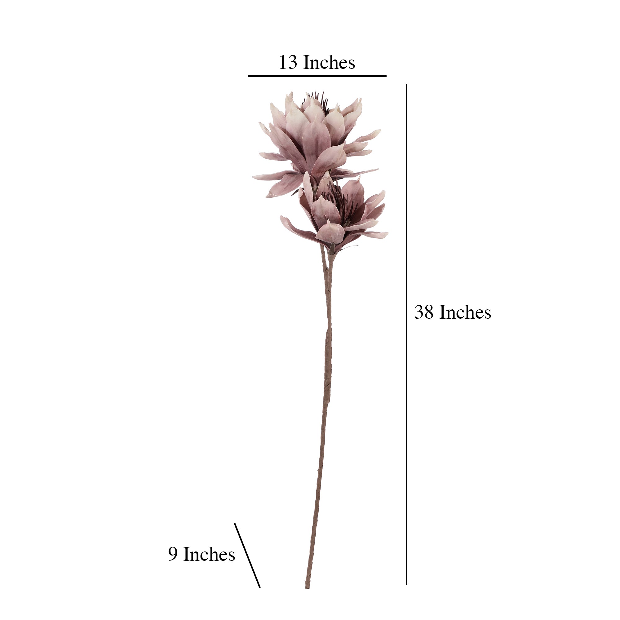 Pink Protea Faux Flower Stick (Single)