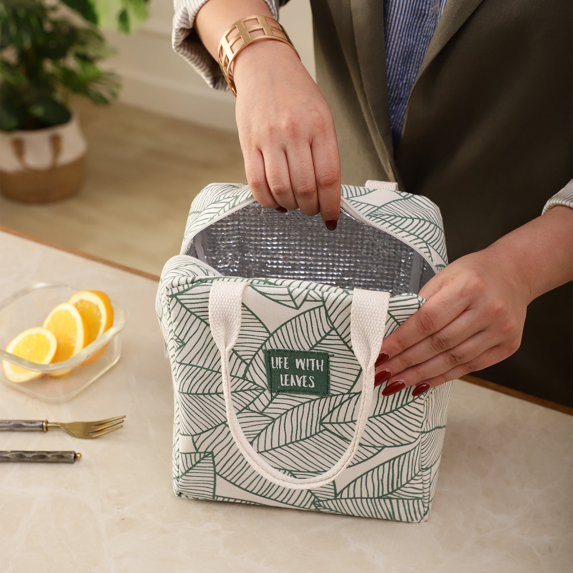 Urban Leaf Insulated Lunch Bag