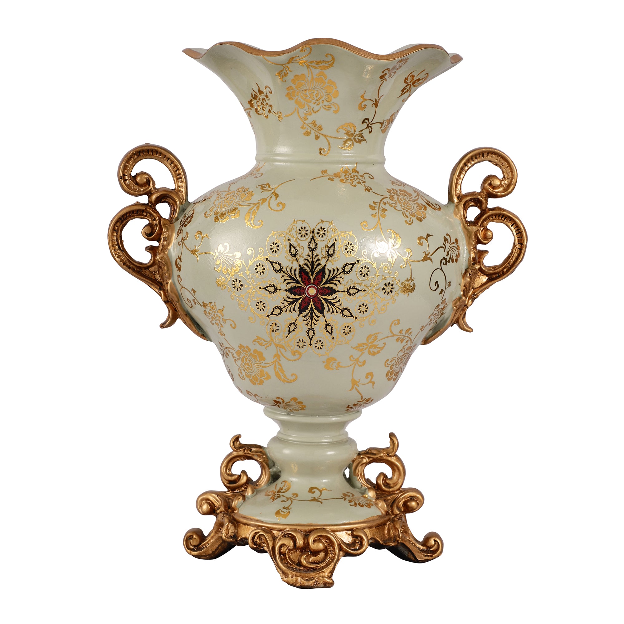 Regalia Gold and Blue Grey Vase (Medium/Short)