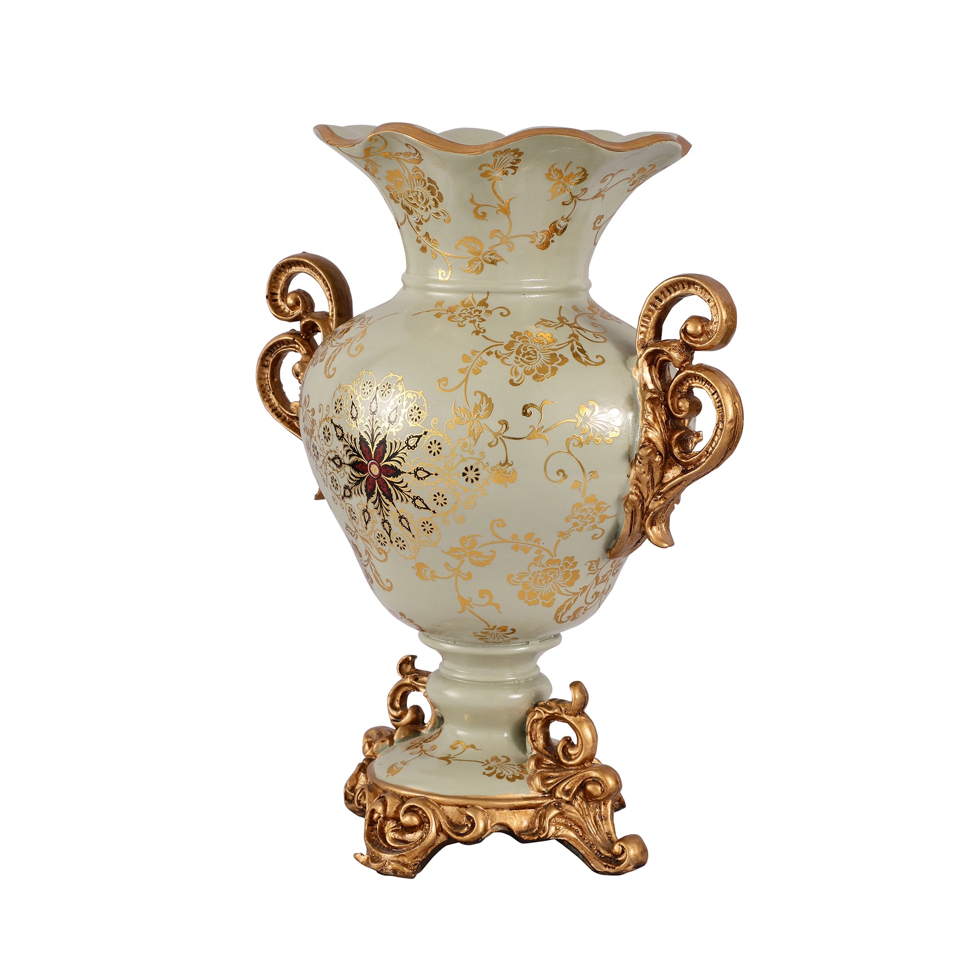 Regalia Gold and Blue Grey Vase (Medium/Short)