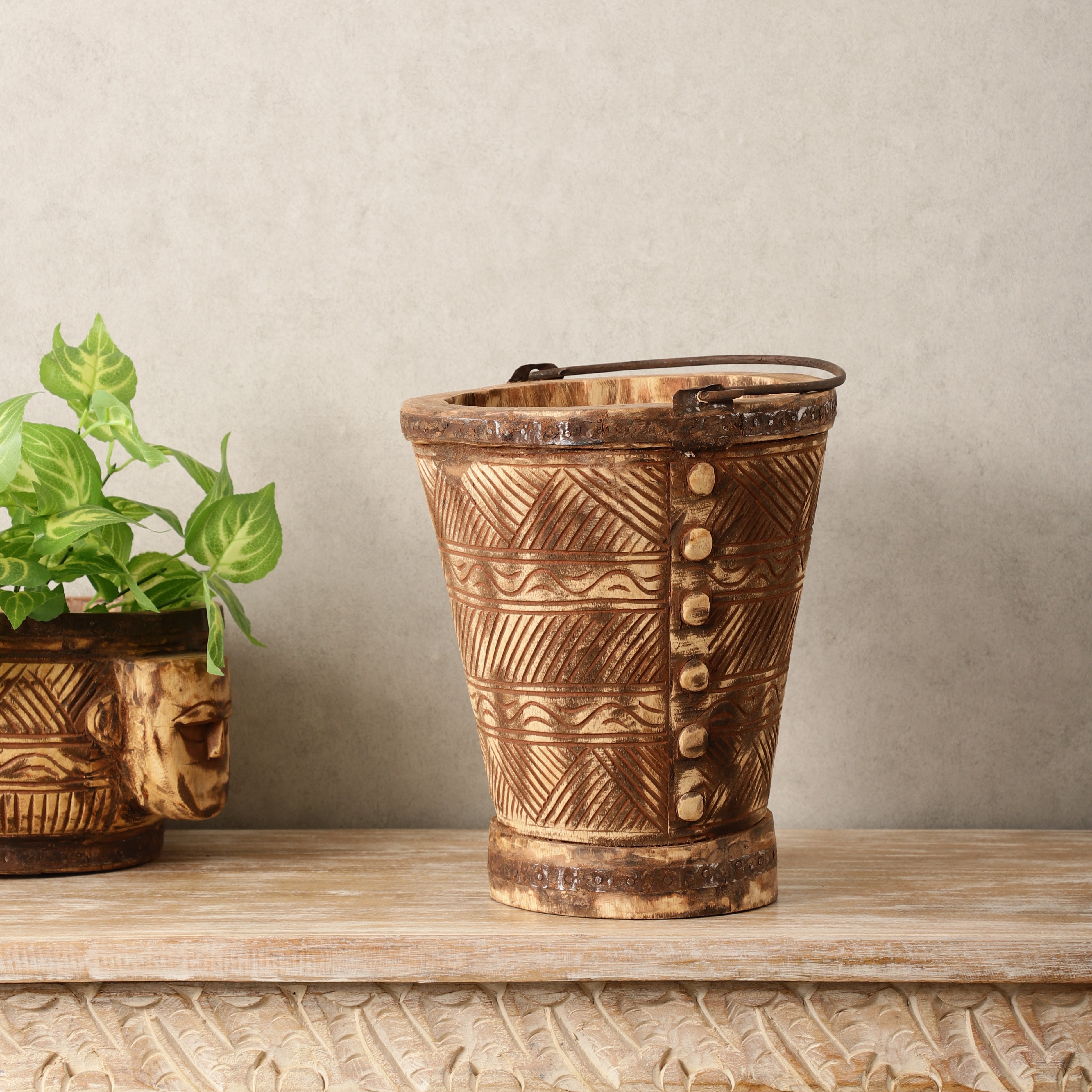 Antique Wooden Bucket