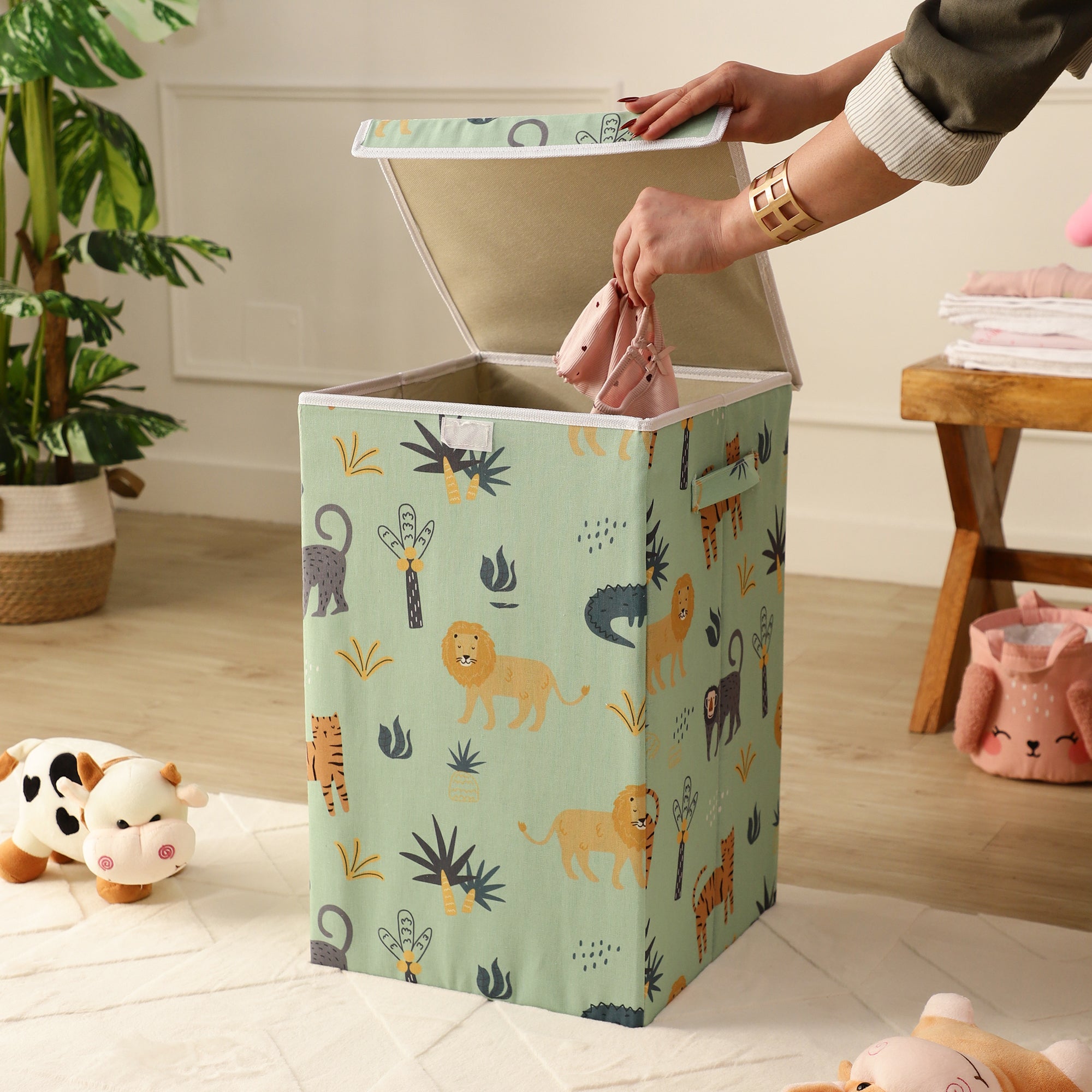 JungleJoy Laundry Bin (Green)