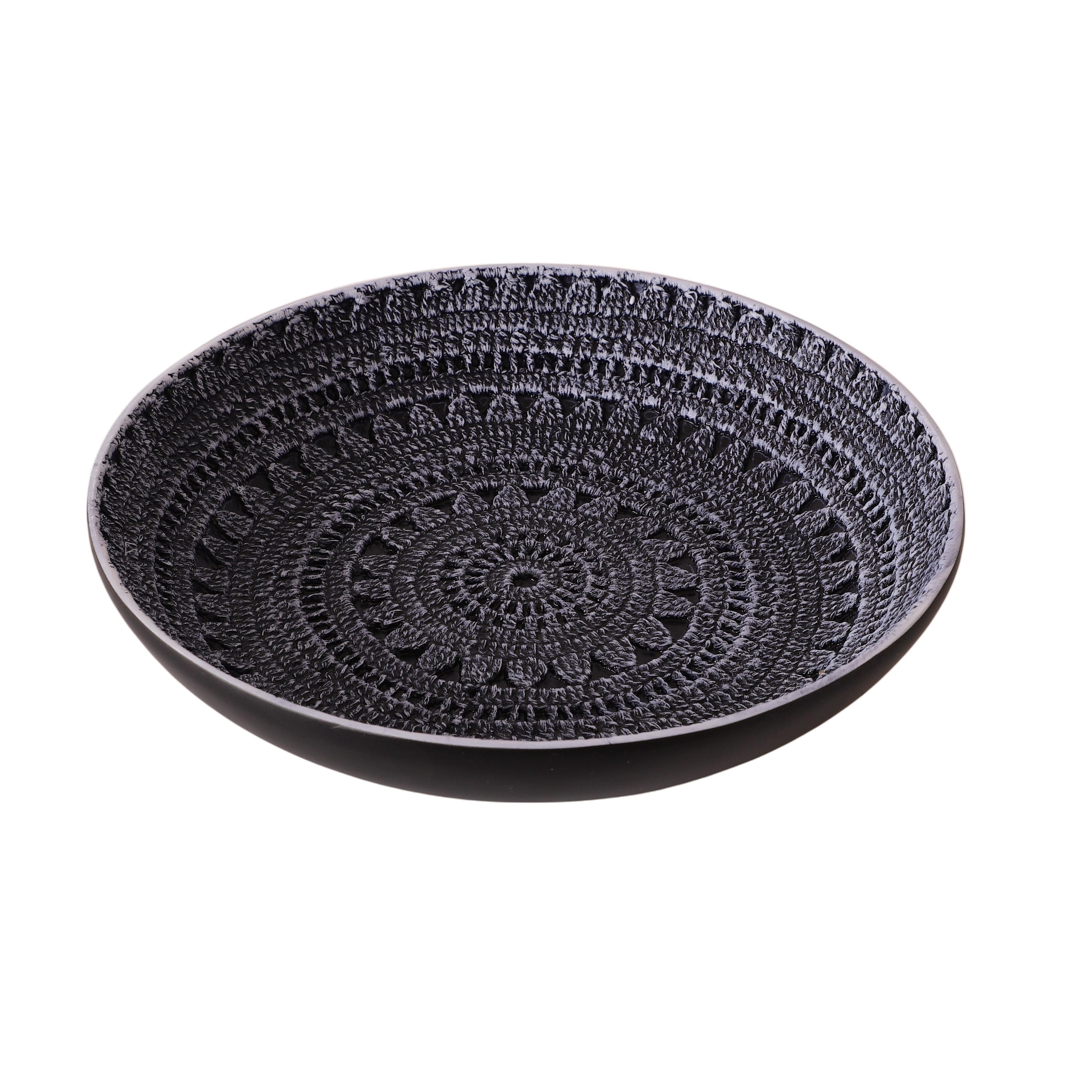 Crochella Textured Platter (Black)