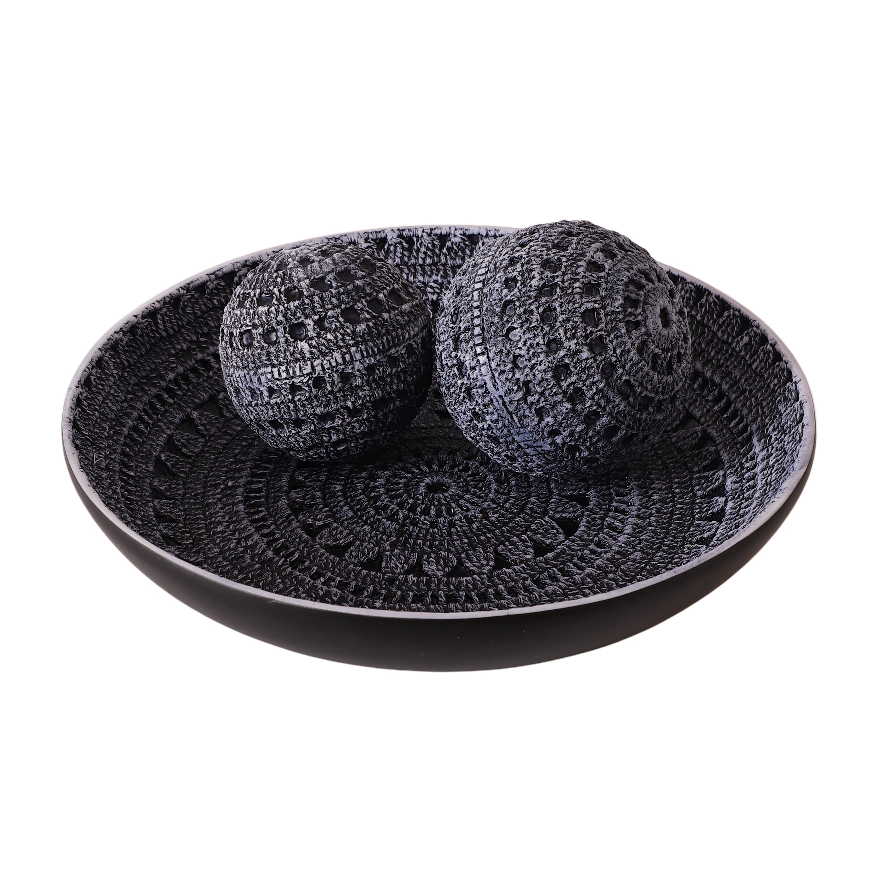 Crochella Textured Platter (Black)