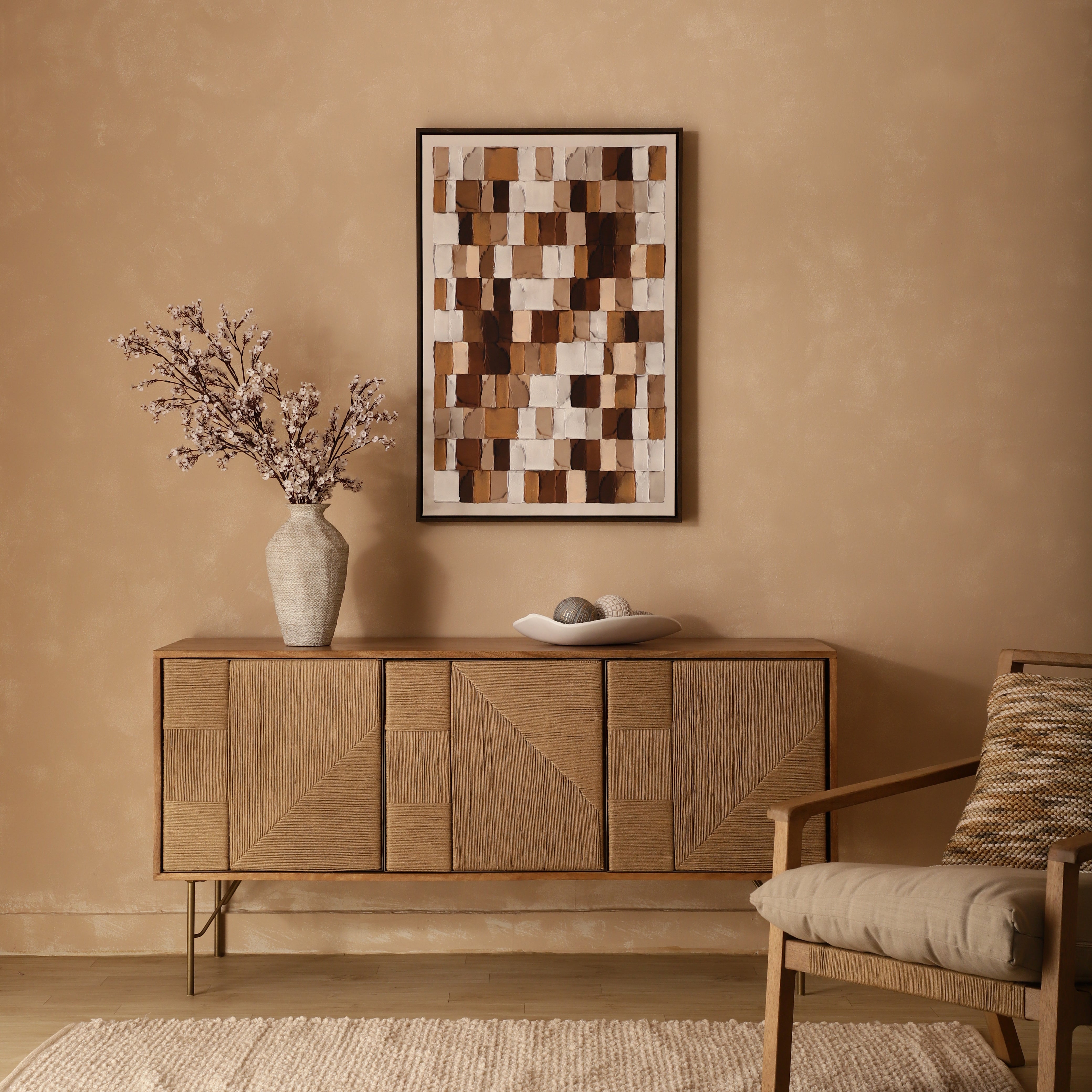 Mosaic Texture Hand-Painted Canvas Art