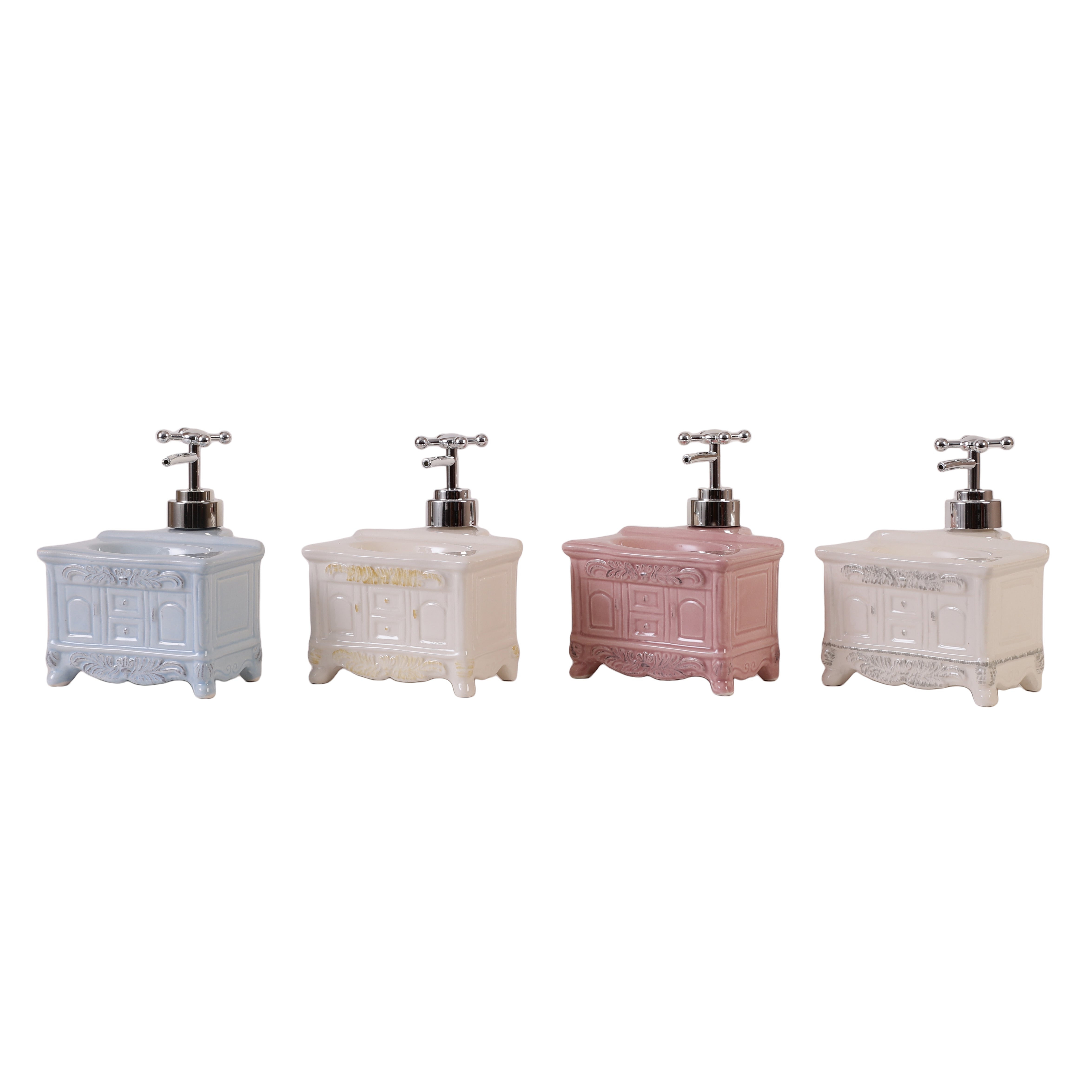 Victorian Basin Cabinet Shaped Soap Dispenser (Single)