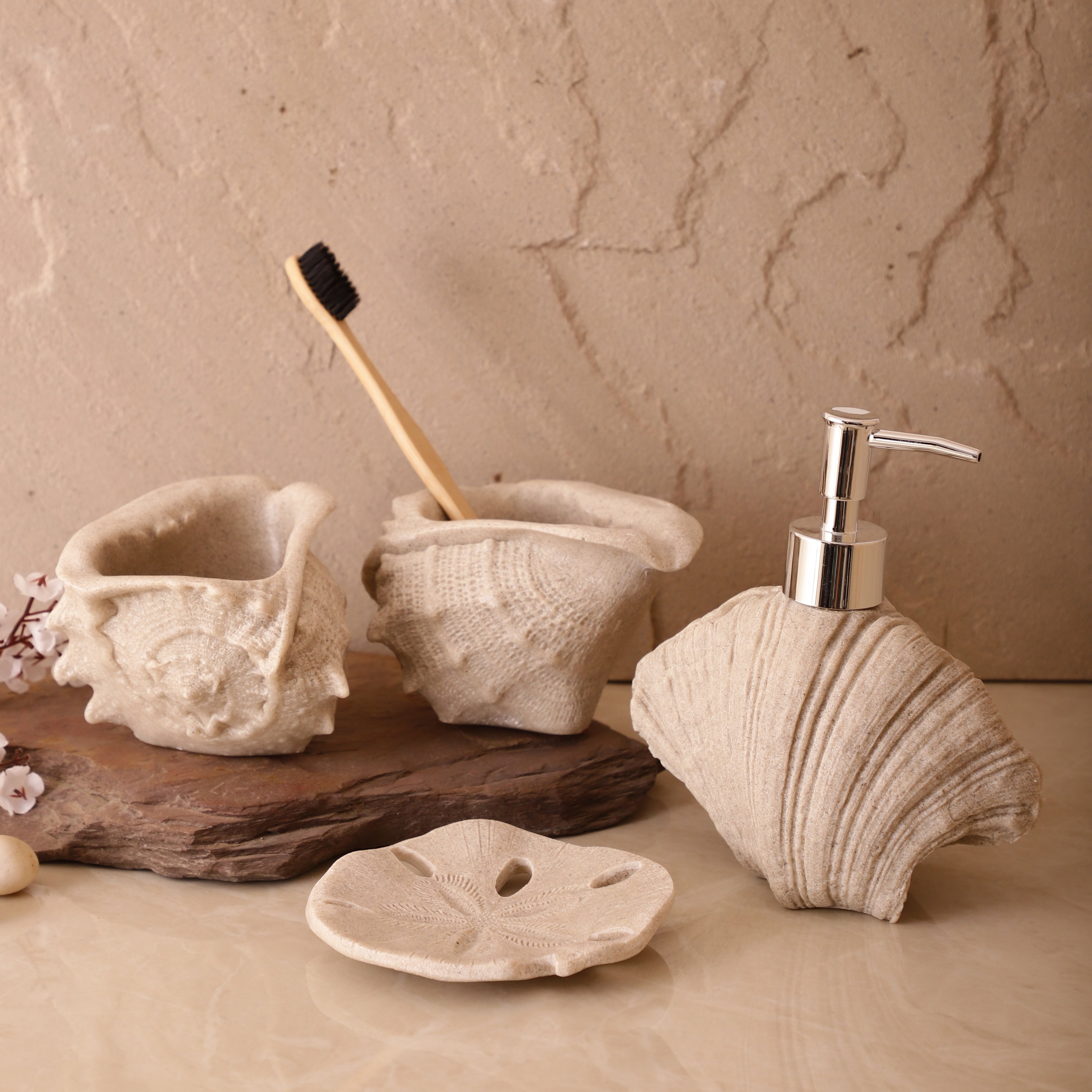 Seashell Haven 4 Piece Bath Set