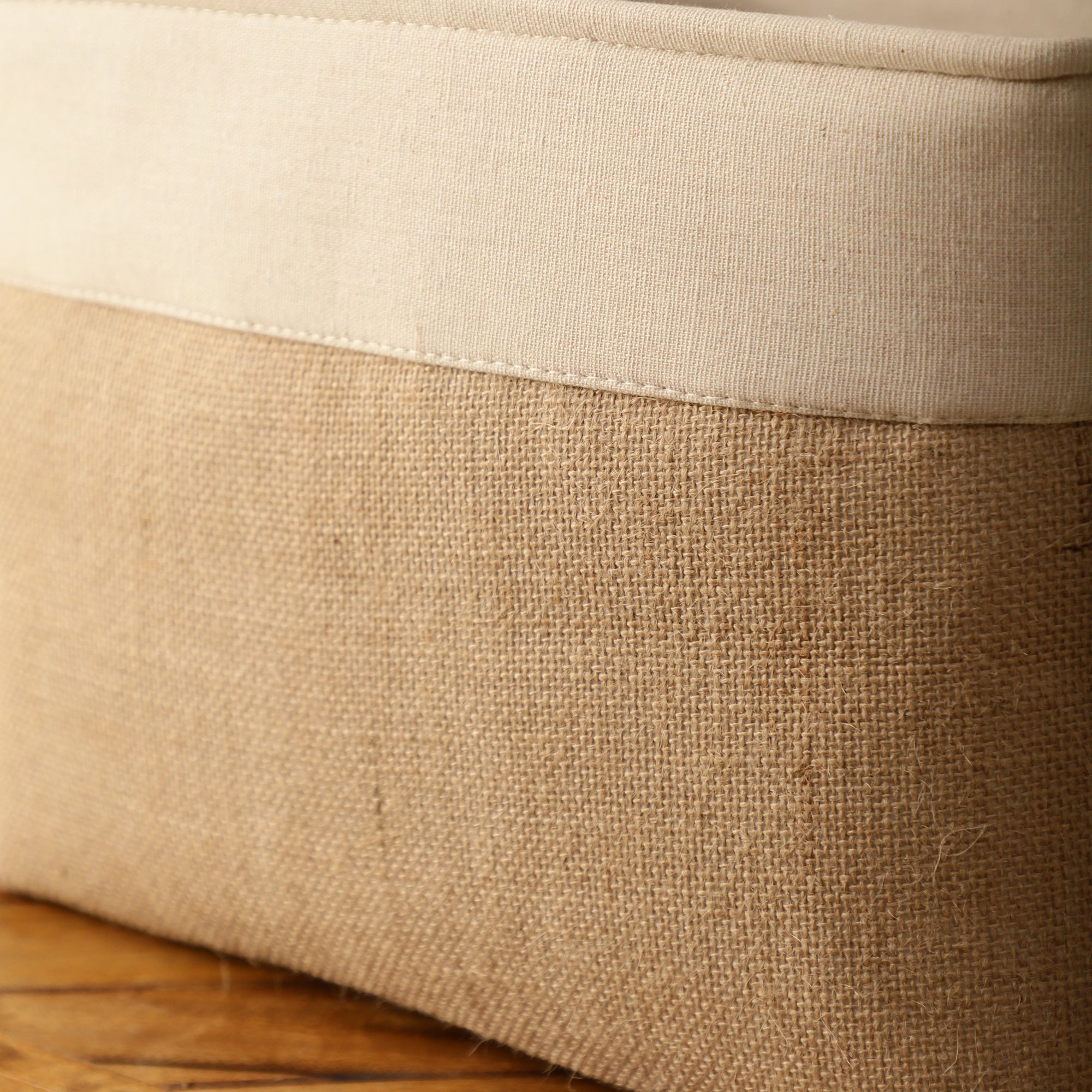 Jute & Hide Storage Tote