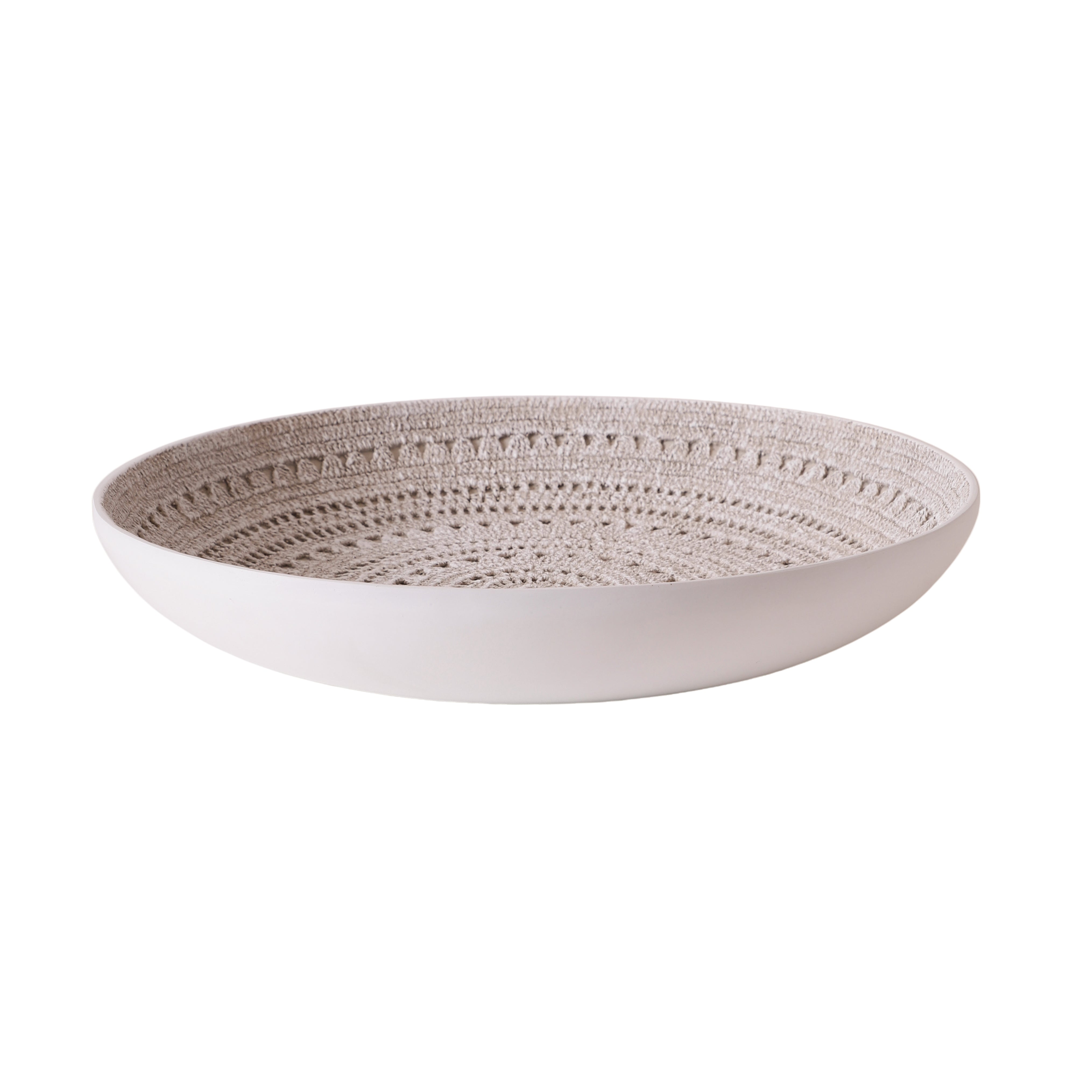 Crochella Textured Platter (White)