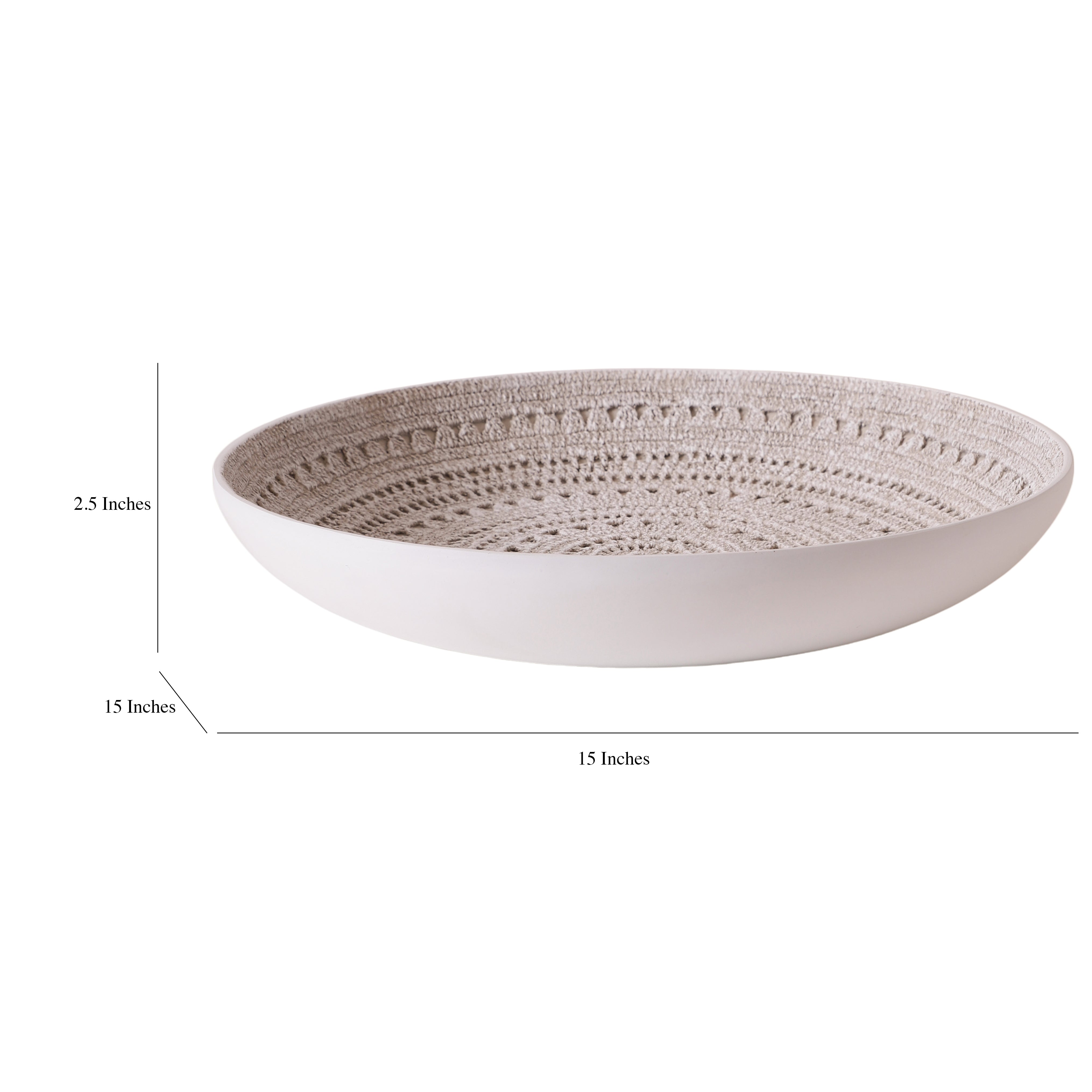 Crochella Textured Platter (White)