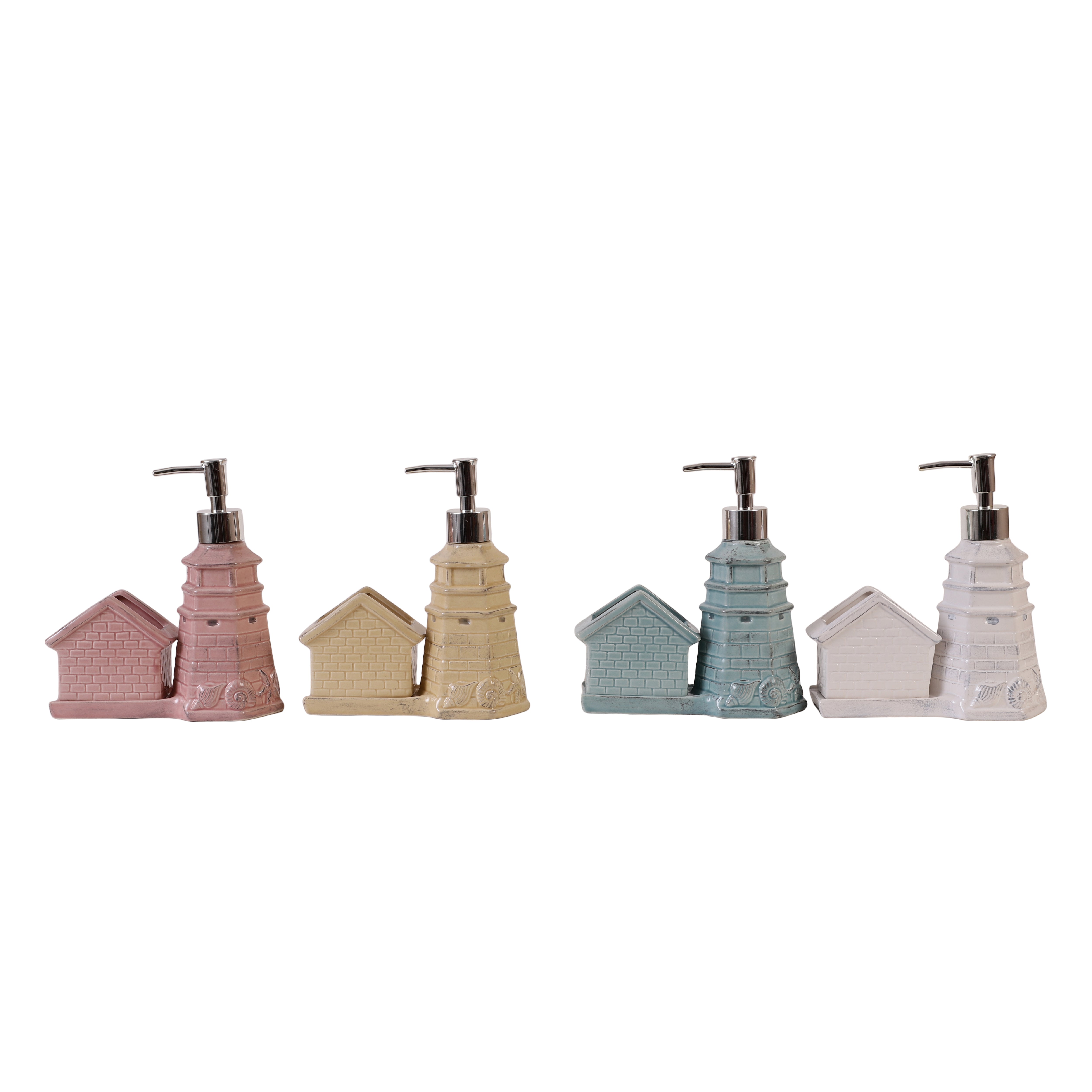Lighthouse and Cottage Soap Dispenser (Single)