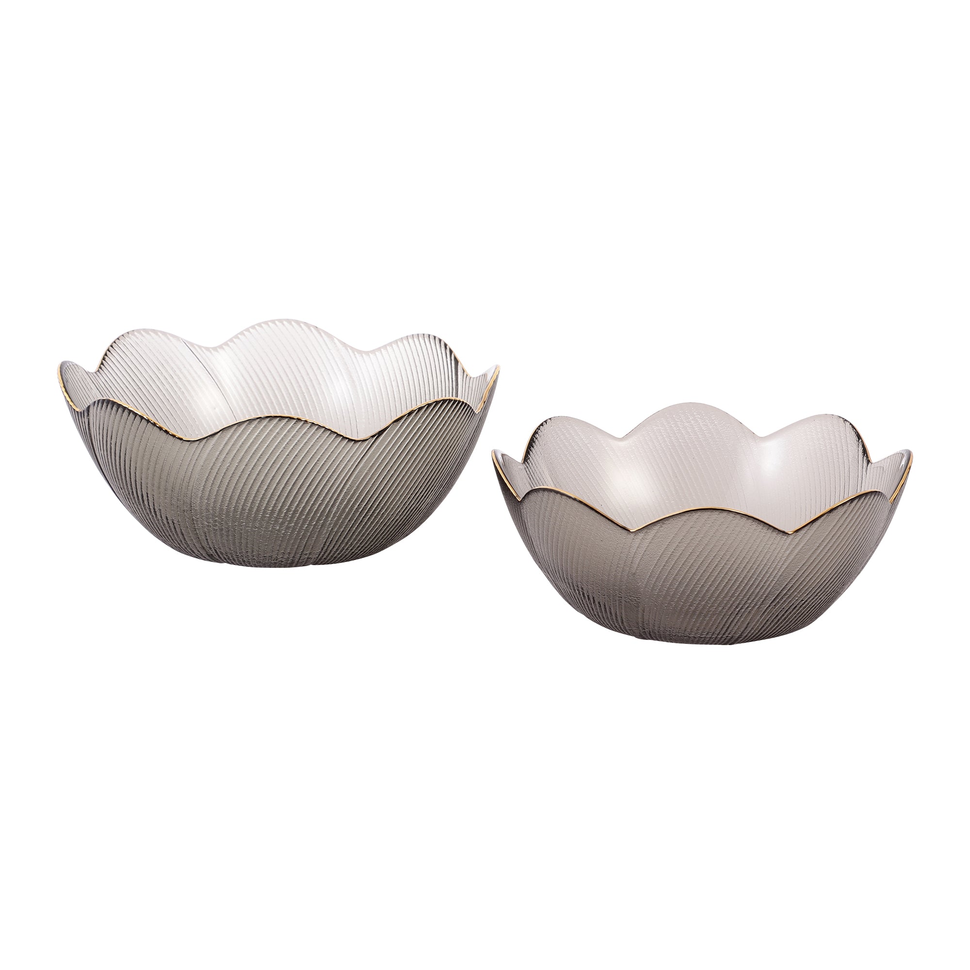 Midnight Floral Glass Bowl (Single)