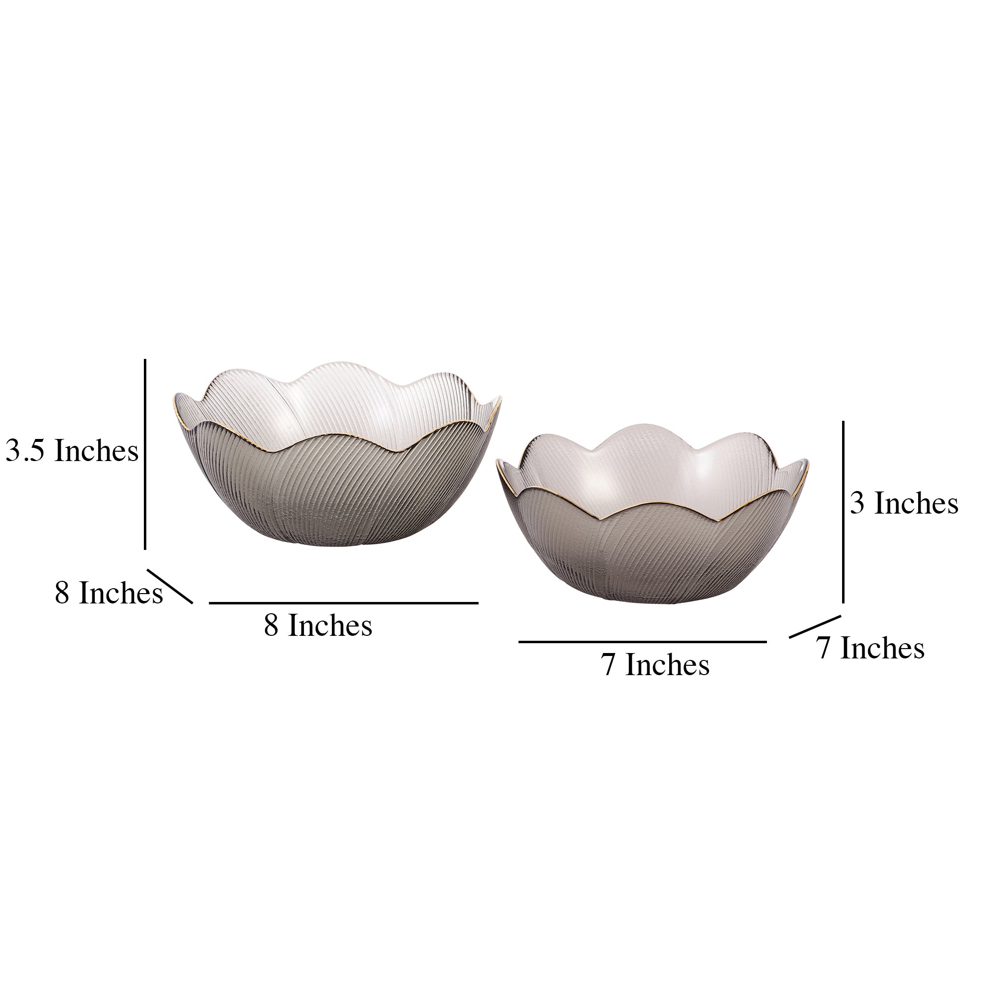 Midnight Floral Glass Bowl (Single)