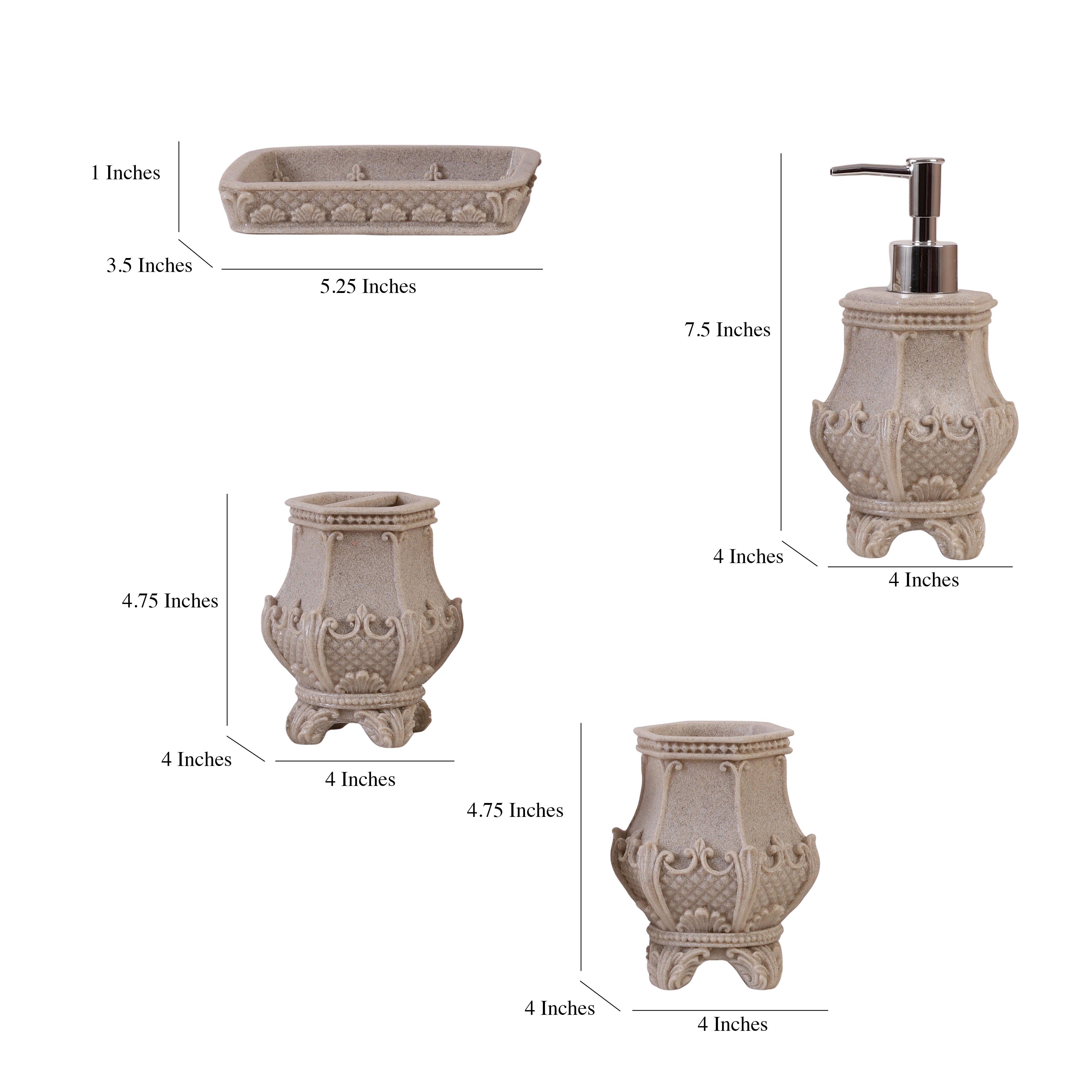 Victorian 4 Piece Bath Set