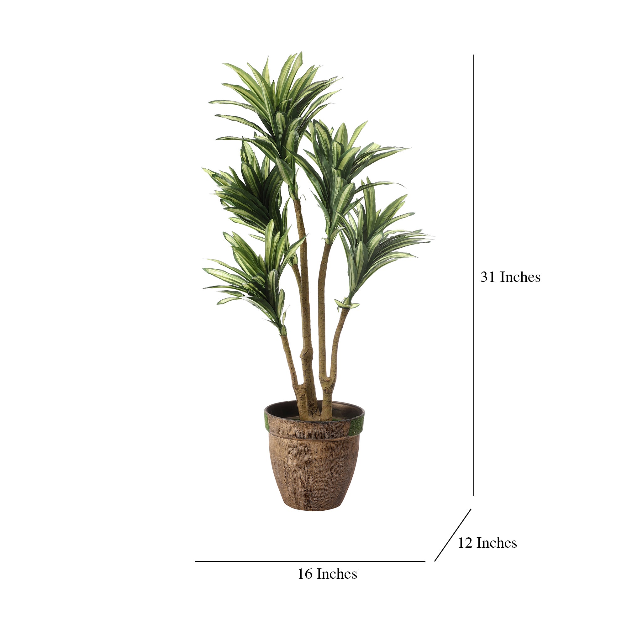 Green Yucca Faux Plant (Medium)