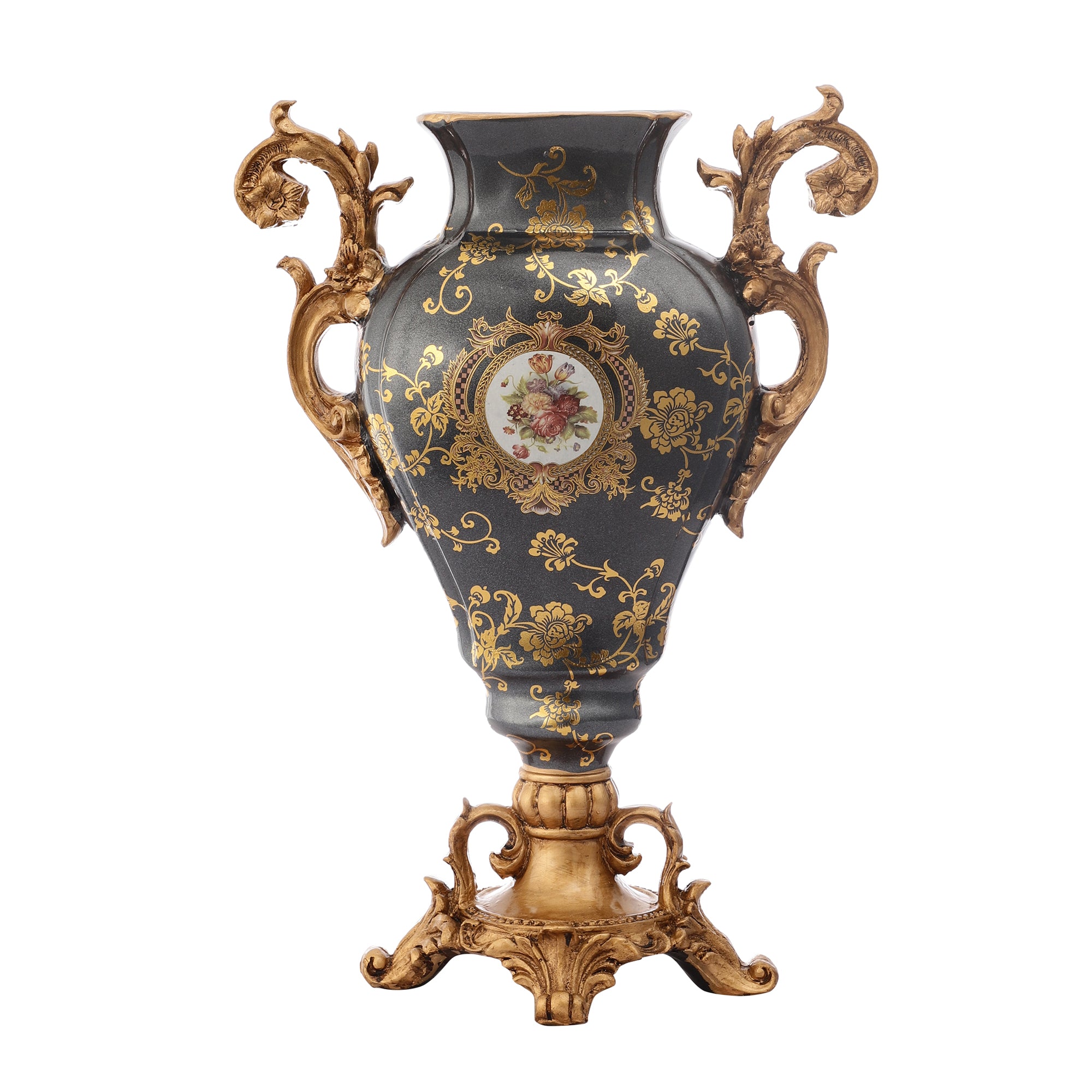 Regalia Gold and Navy Vase (Large)