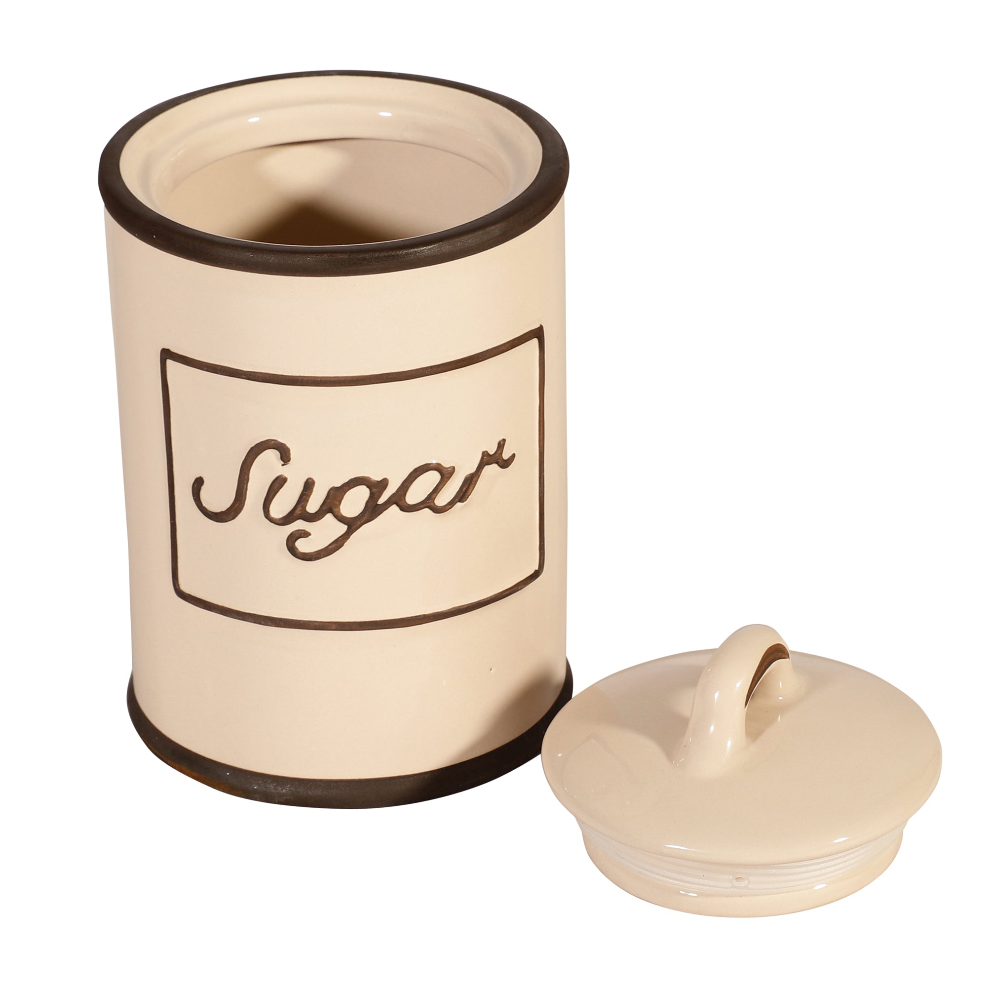 Ceramic Kitchen Jars - Off White (Set of 3)