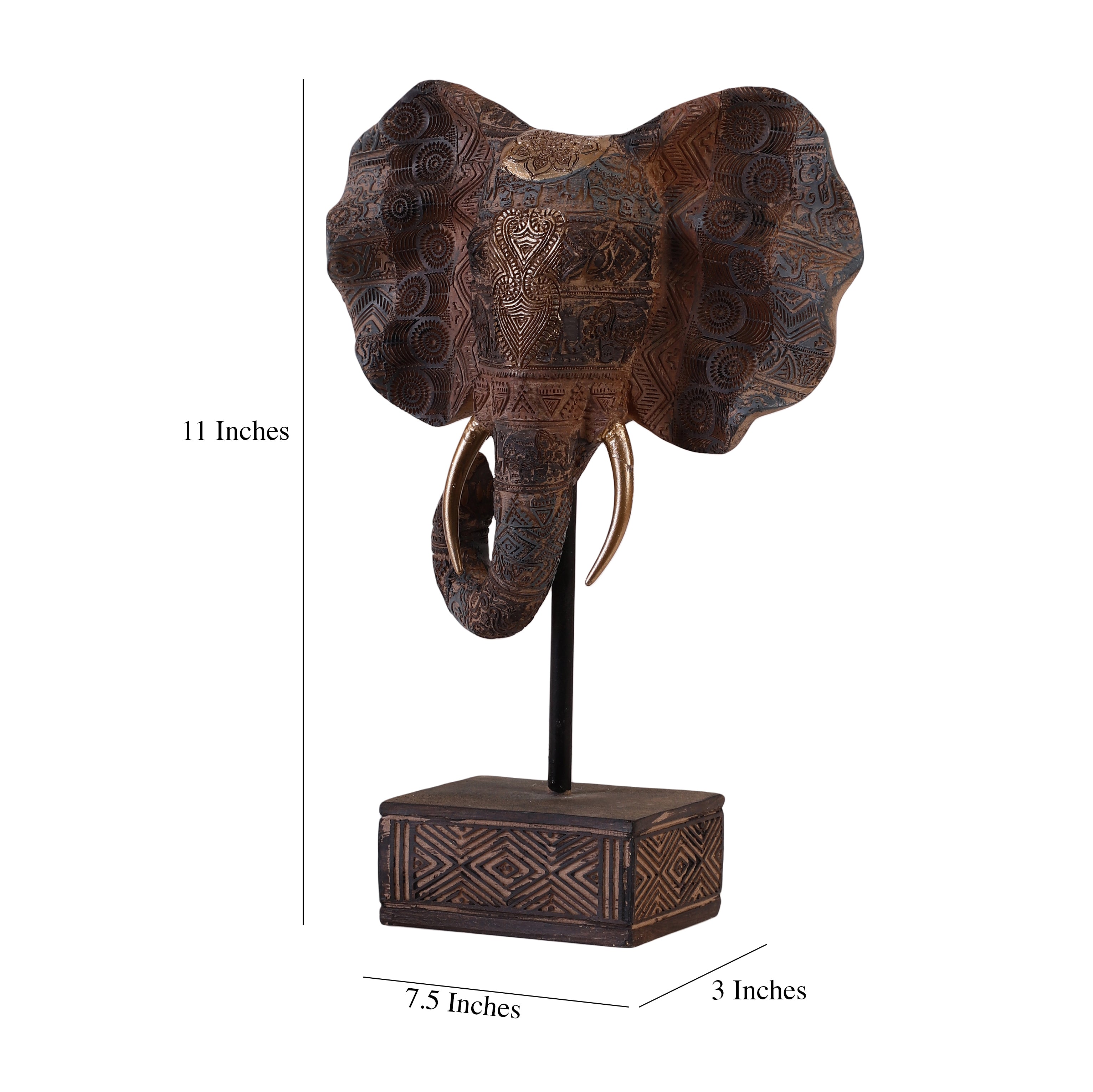 Savannah Majesty Elephant Head Sculpture