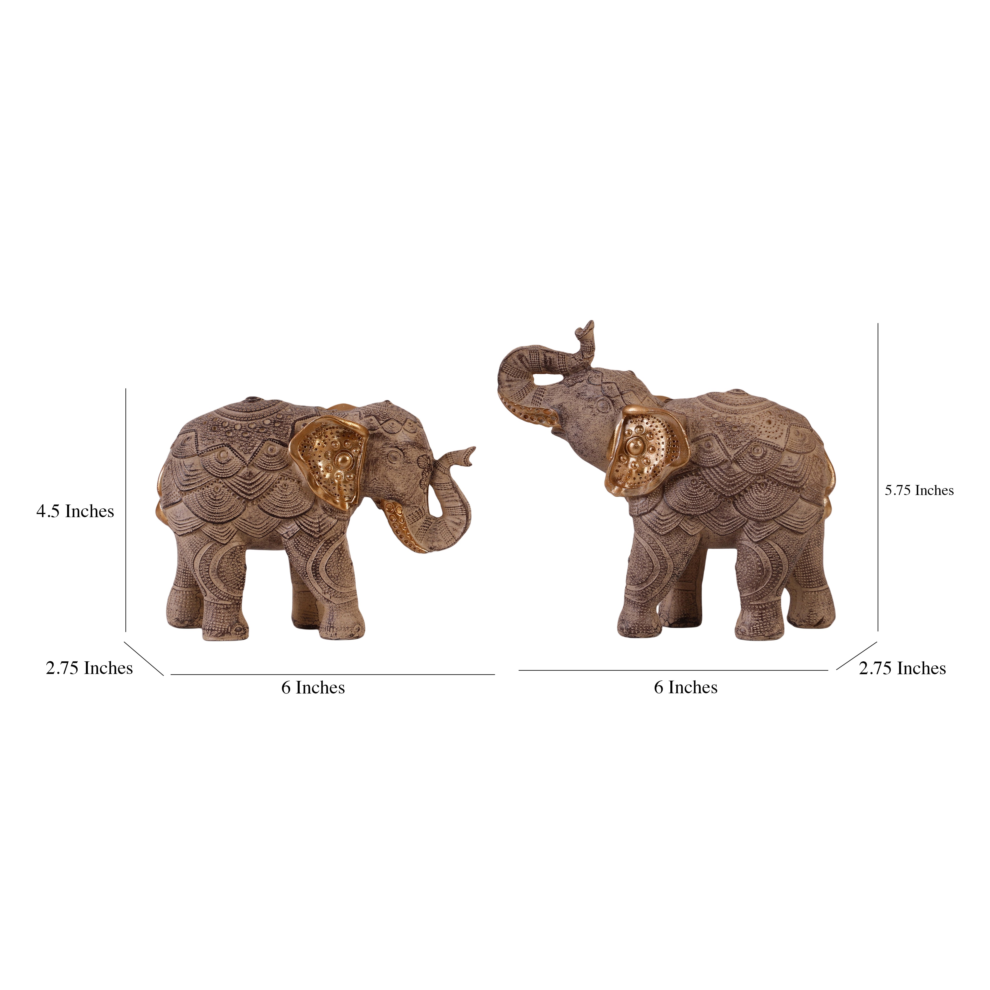 Embellished Elephant Figurine (Single)