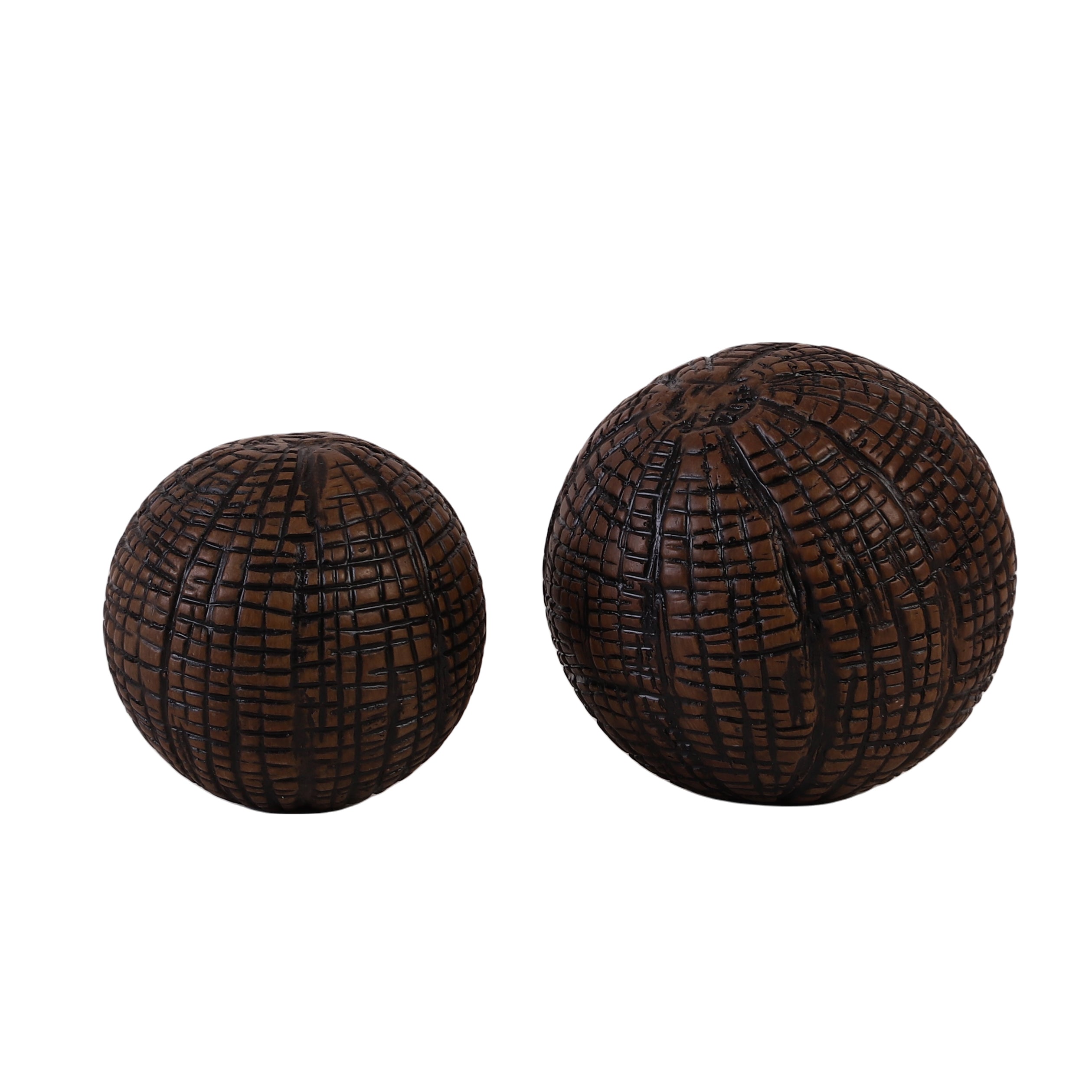 Brown Textured Ball Table Accents (Single)