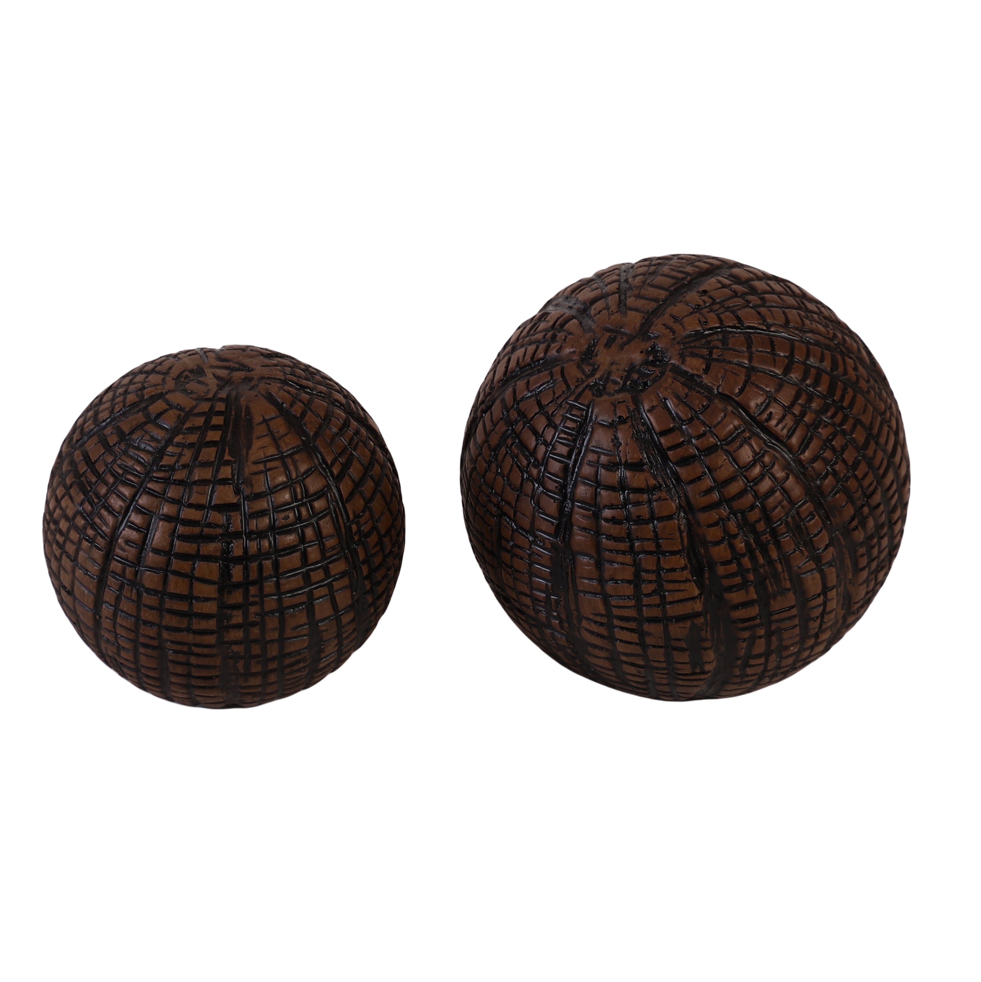 Brown Textured Ball Table Accents (Single)