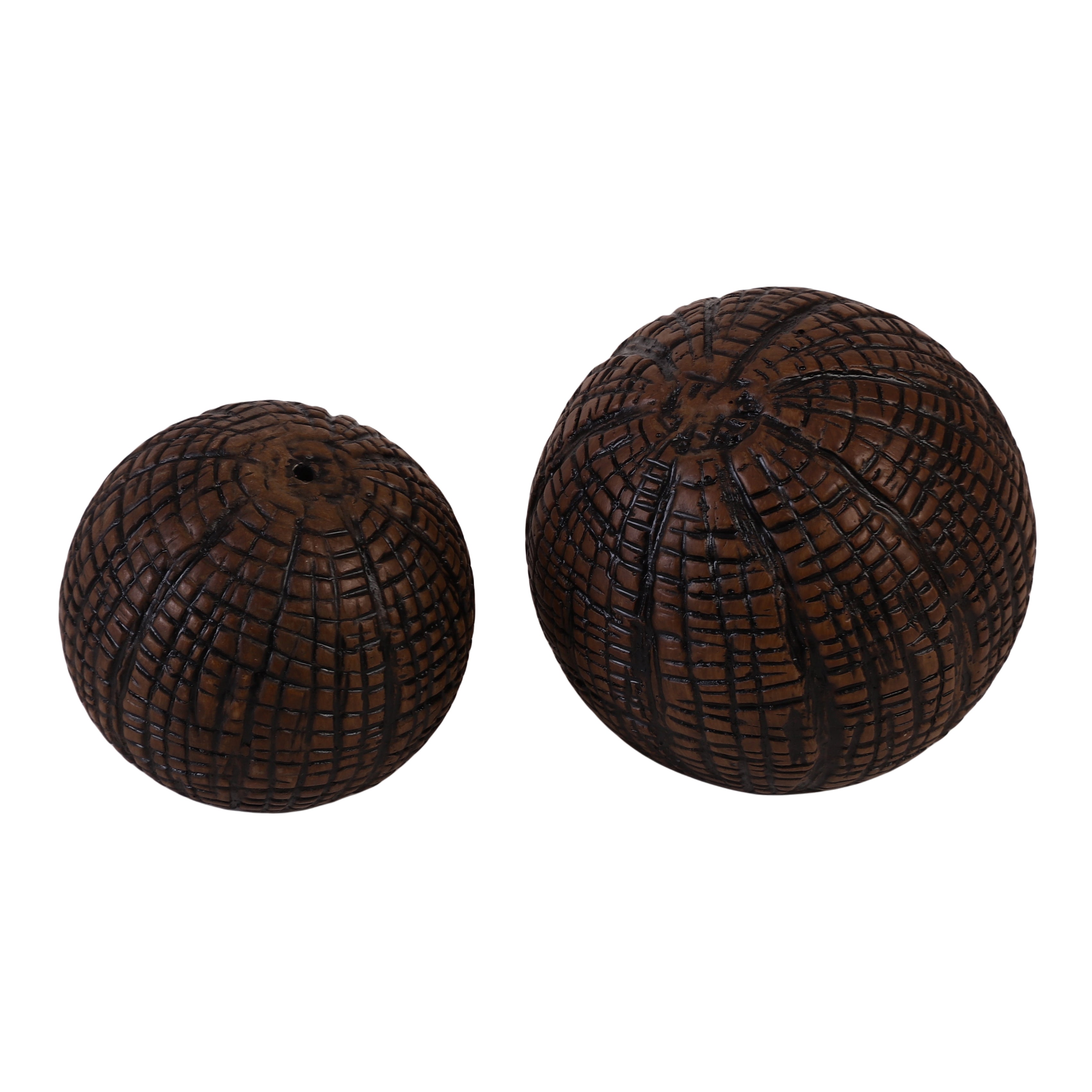 Brown Textured Ball Table Accents (Single)